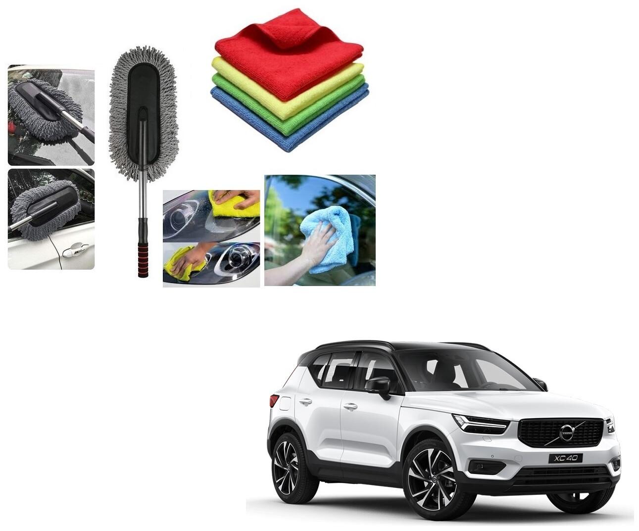 Kozdiko Combo Car Microfiber Cleaning Cloth 40x40 cm Pack of 4 Cleaning Brush Duster For Volvo XC40
Kozdiko Combo Car Microfiber Cleaning Cloth 40x40 cm Pack of 4 Cleaning Brush Duster For Volvo XC40