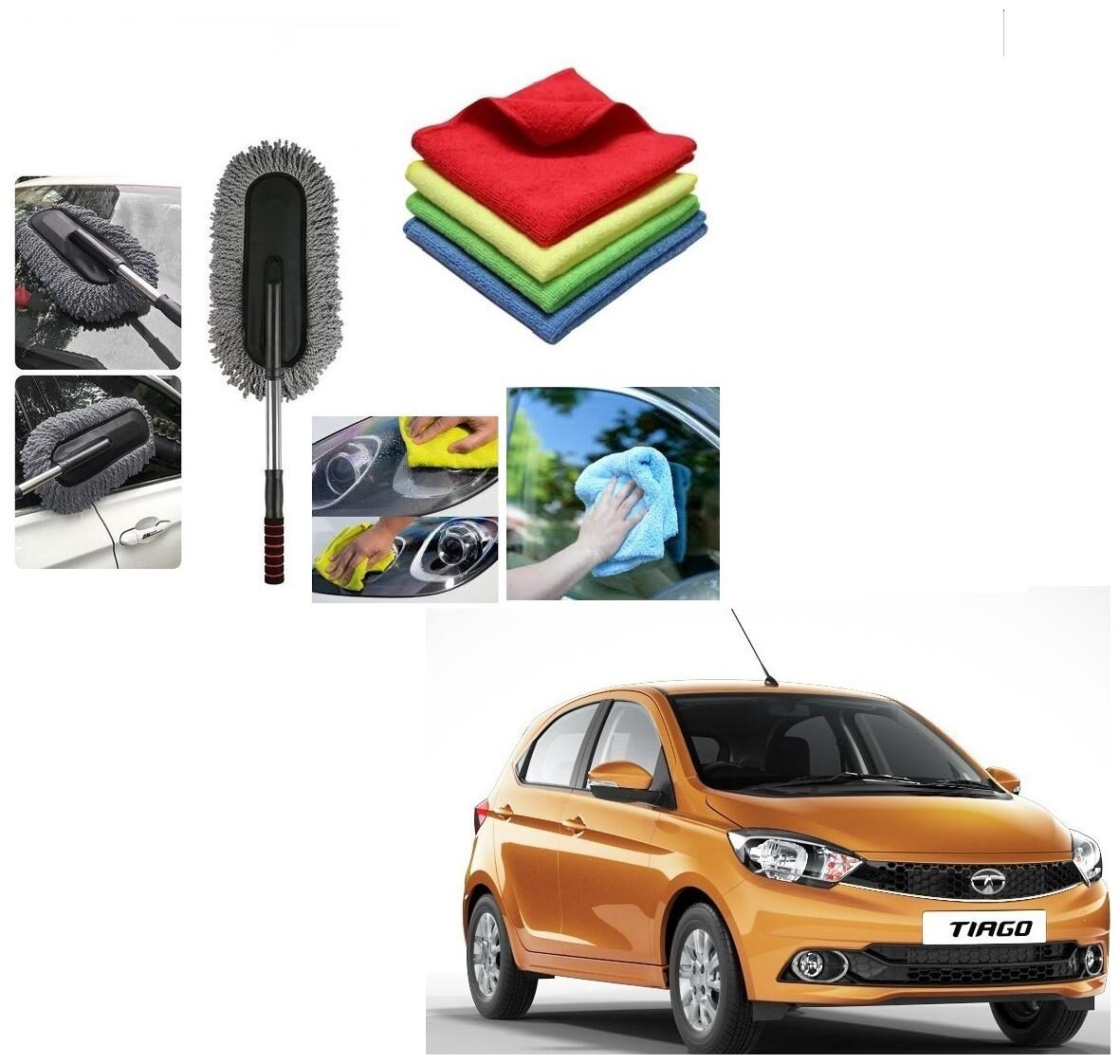 Kozdiko Combo Car Microfiber Cleaning Cloth 40x40 cm Pack of 4 Cleaning Brush Duster For Tata Tiago
Kozdiko Combo Car Microfiber Cleaning Cloth 40x40 cm Pack of 4 Cleaning Brush Duster For Tata Tiago