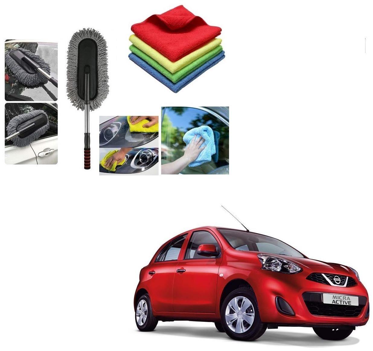 Kozdiko Combo Car Microfiber Cleaning Cloth 40x40 cm Pack of 4 Cleaning Brush Duster For Nissan Micra Active
Kozdiko Combo Car Microfiber Cleaning Cloth 40x40 cm Pack of 4 Cleaning Brush Duster For Nissan Micra Active