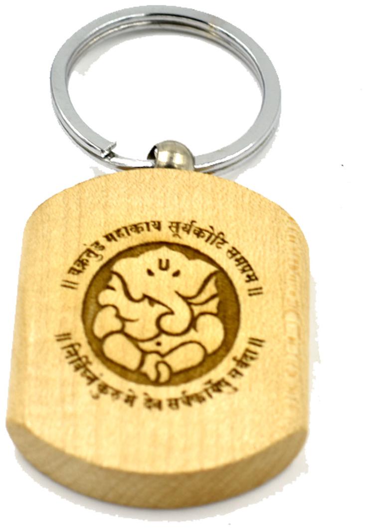 Lord Ganeshaya Engraved Handcrafted Wooden Key Chain for Gifting Good Luck and Protection
Lord Ganeshaya Engraved Handcrafted Wooden Key Chain for Gifting Good Luck and Protection