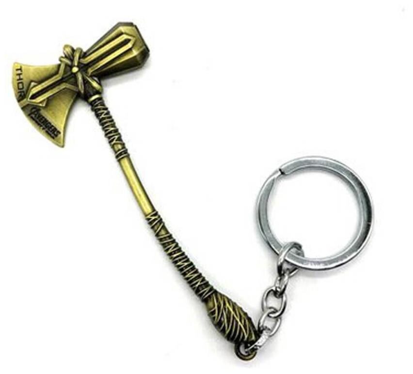 Metal Marvel Avengers Infinity War Thor Axe-Hammer Stormbreaker Silver Keychain and Keyring (Gold)
Metal Marvel Avengers Infinity War Thor Axe-Hammer Stormbreaker Silver Keychain and Keyring (Gold)
