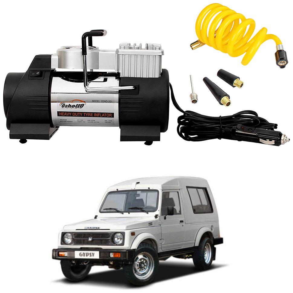 Oshotto 12V Heavy Duty Double Cylinder Air Compressor Tyre Inflator Compatible with Maruti Suzuki Gypsy (Black)
Oshotto 12V Heavy Duty Double Cylinder Air Compressor Tyre Inflator Compatible with Maruti Suzuki Gypsy (Black)