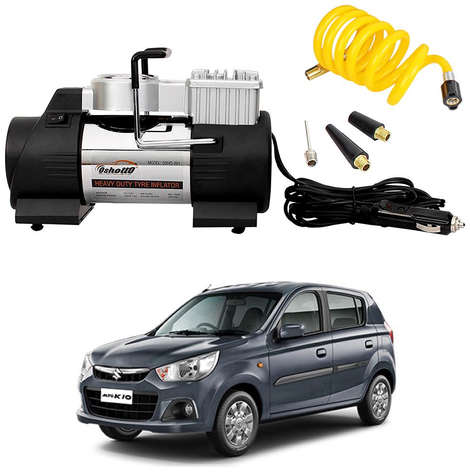 Oshotto 12V Heavy Duty Double Cylinder Air Compressor Tyre Inflator Compatible with Maruti Suzuki Alto K10 (Black)
Oshotto 12V Heavy Duty Double Cylinder Air Compressor Tyre Inflator Compatible with Maruti Suzuki Alto K10 (Black)