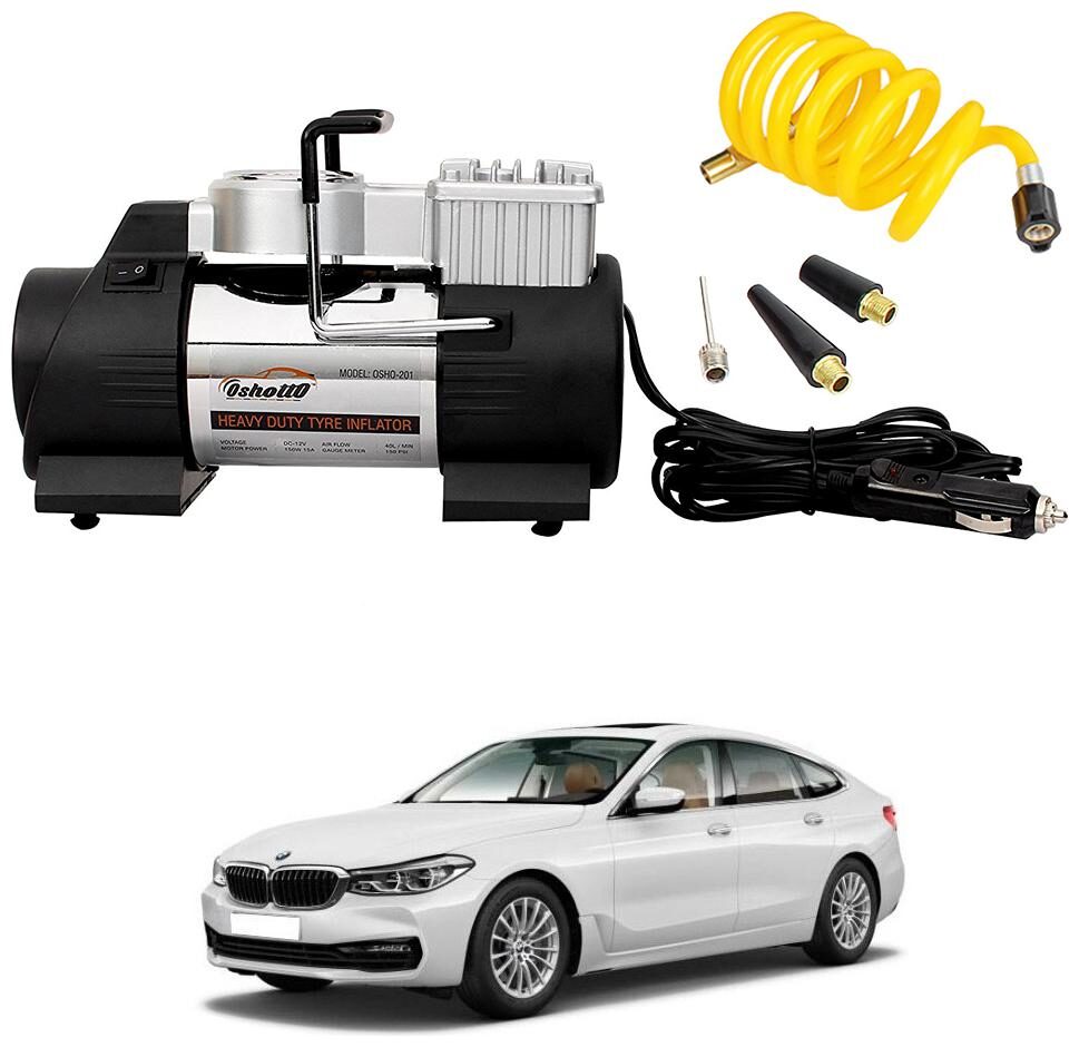 Oshotto 12V Double Cylinder Air Compressor Tyre Inflator Compatible with BMW 6GT (Black)
Oshotto 12V Double Cylinder Air Compressor Tyre Inflator Compatible with BMW 6GT (Black)