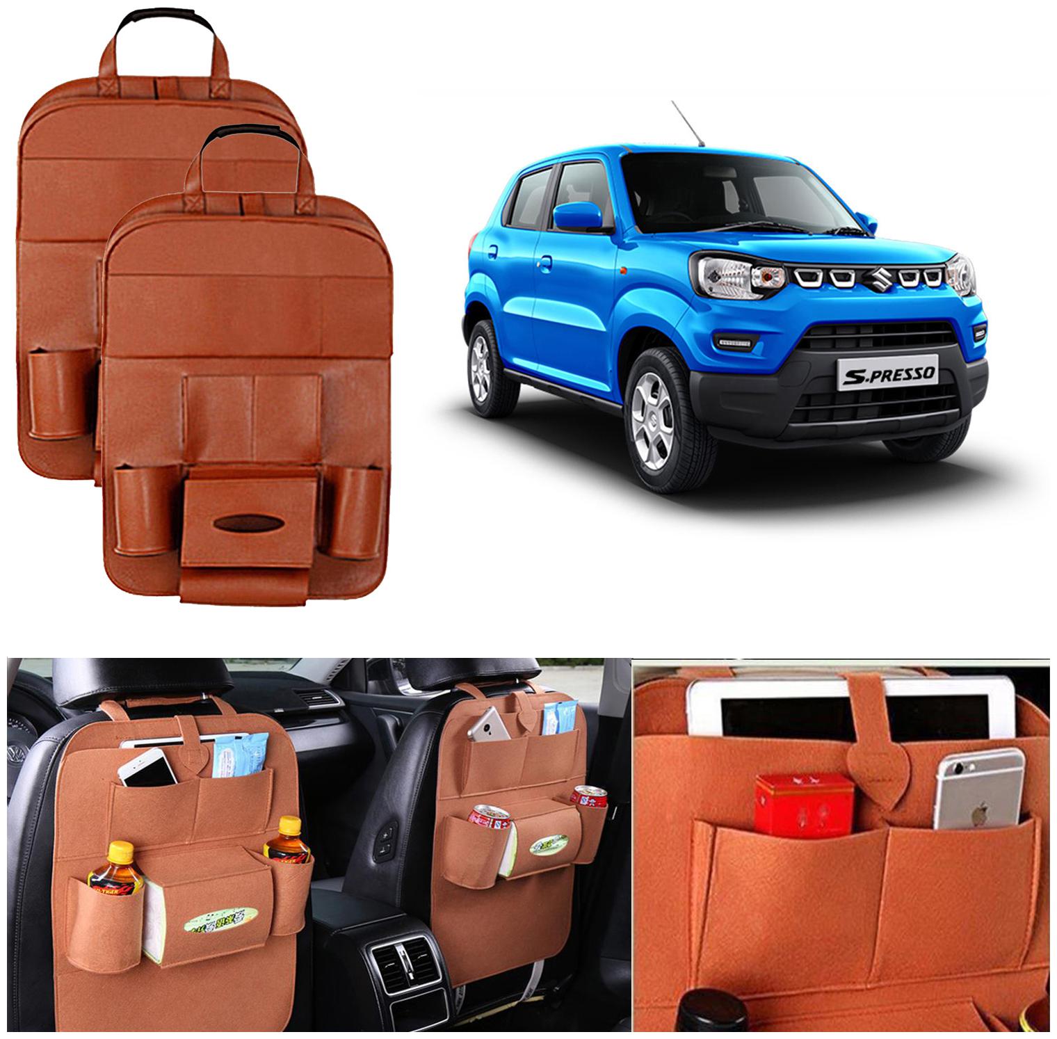 Oshotto Car Backseat Storage Organizer Multi-Pocket for Bottles Tissue Boxes Kids Toy Storage and Great Travel Accessory Compatible with Maruti Suzuki S-Presso (Set of 2) - Tan
Oshotto Car Backseat Storage Organizer Multi-Pocket for Bottles Tissue Boxes Kids Toy Storage and Great Travel Accessory Compatible with Maruti Suzuki S-Presso (Set of 2) - Tan