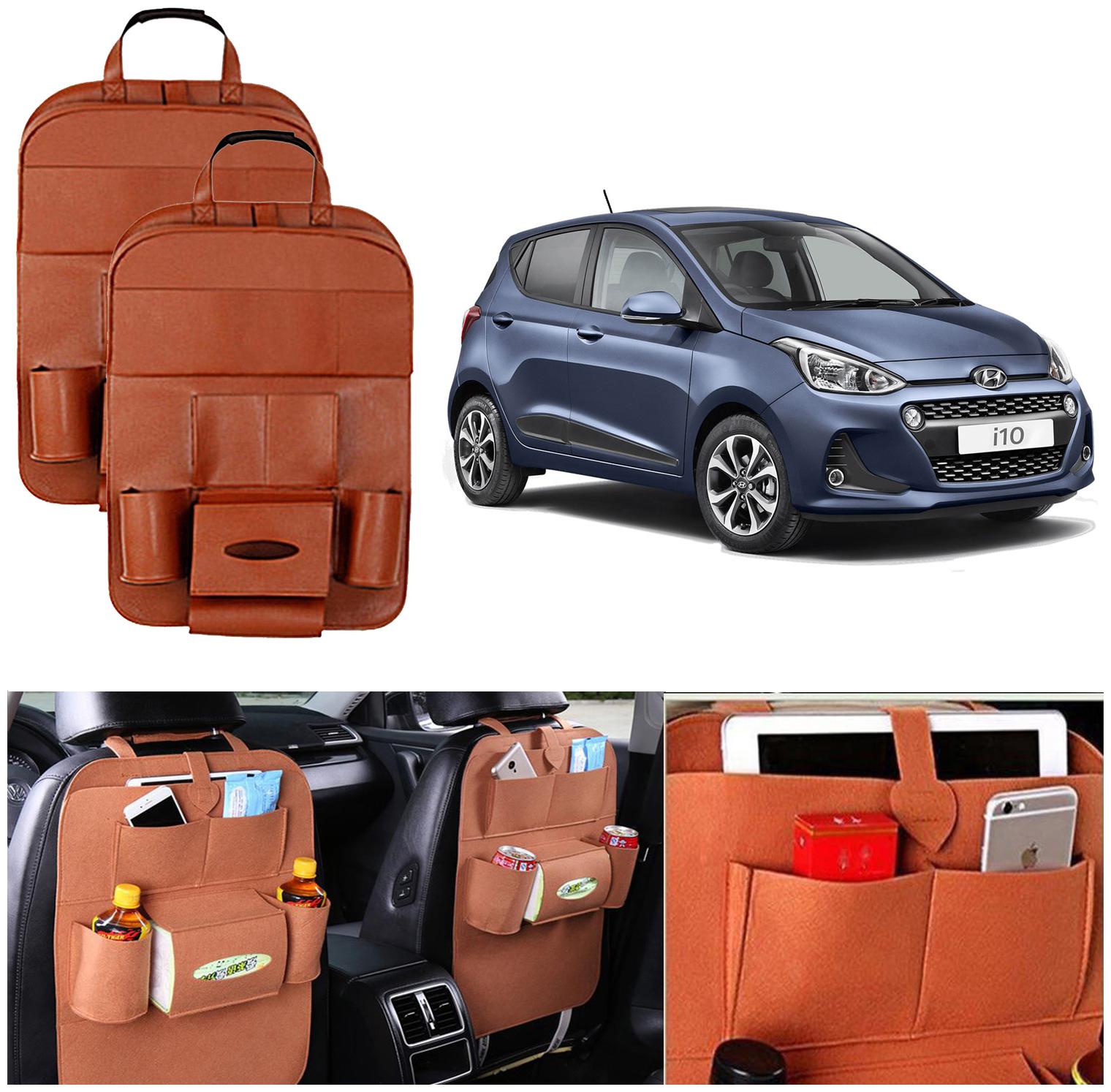 Oshotto Car Backseat Storage Organizer Multi-Pocket for Bottles Tissue Boxes Kids Toy Storage and Great Travel Accessory Compatible with Hyundai i10 (Set of 2) - Tan
Oshotto Car Backseat Storage Organizer Multi-Pocket for Bottles Tissue Boxes Kids Toy Storage and Great Travel Accessory Compatible with Hyundai i10 (Set of 2) - Tan