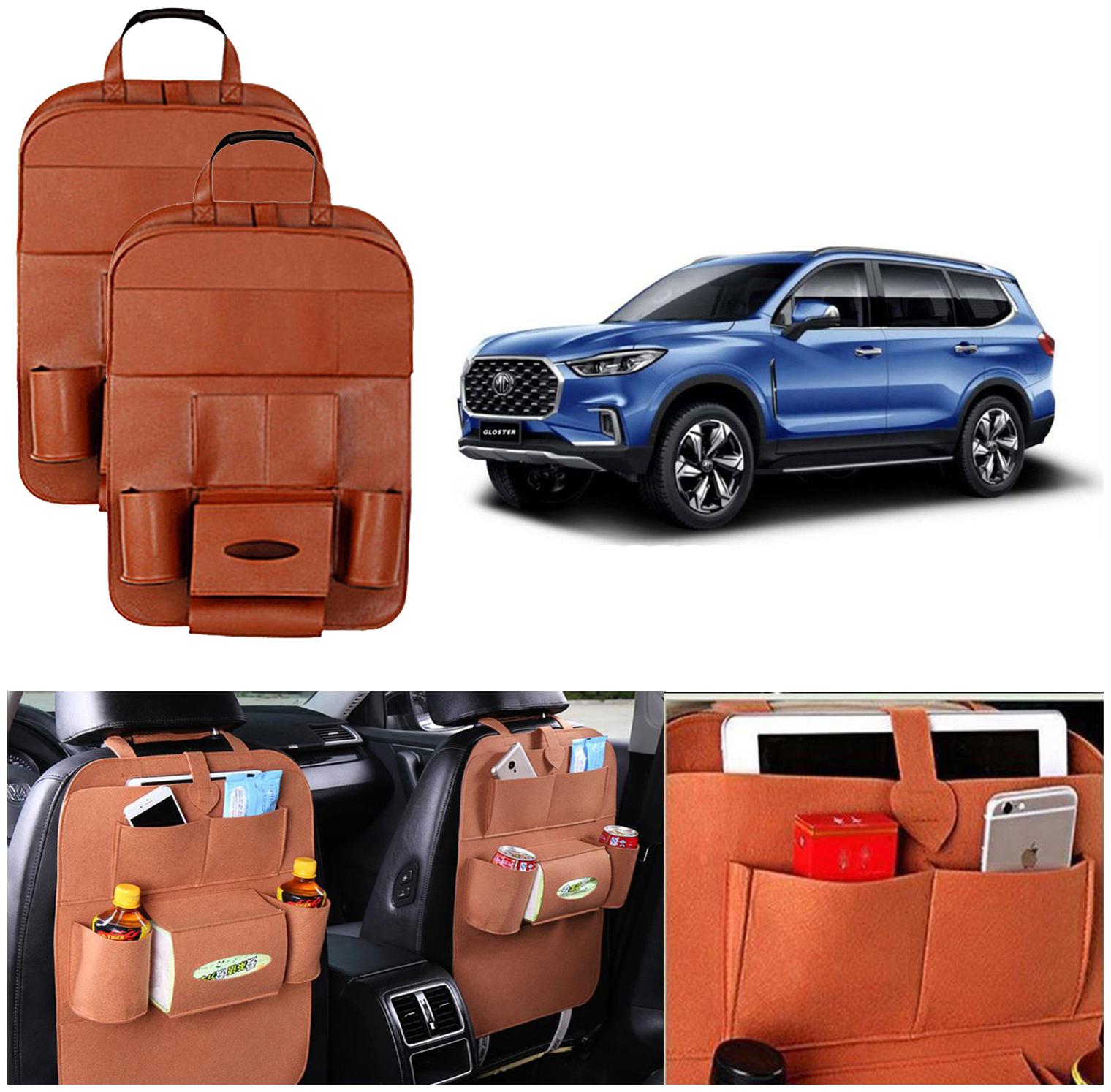 Oshotto Car Backseat Storage Organizer Multi-Pocket for Bottles Tissue Boxes Kids Toy Storage and Great Travel Accessory Compatible with MG Gloster (Set of 2) - Tan
Oshotto Car Backseat Storage Organizer Multi-Pocket for Bottles Tissue Boxes Kids Toy Storage and Great Travel Accessory Compatible with MG Gloster (Set of 2) - Tan