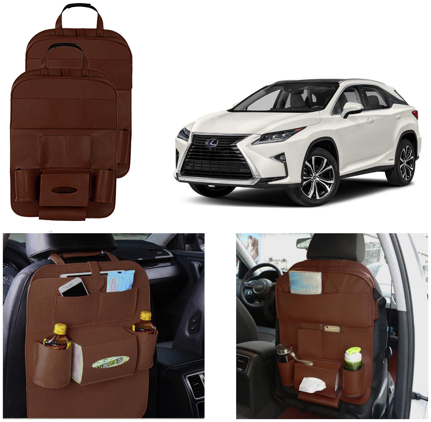 Oshotto Car Backseat Storage Organizer Phone Holder Multi-Pocket for Bottles Tissue Boxes Kids Toy Storage and Great Travel Accessory Compatible with LEXUS RX (Set of 2) - Brown
Oshotto Car Backseat Storage Organizer Phone Holder Multi-Pocket for Bottles Tissue Boxes Kids Toy Storage and Great Travel Accessory Compatible with LEXUS RX (Set of 2) - Brown