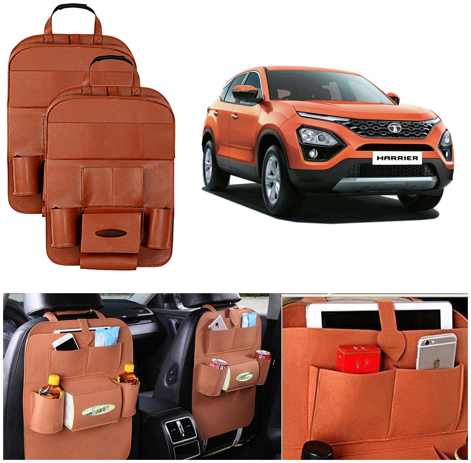 Oshotto Car Backseat Storage Organizer Multi-Pocket for Bottles Tissue Boxes Kids Toy Storage and Great Travel Accessory Compatible with Tata Harrier (Set of 2) - Tan
Oshotto Car Backseat Storage Organizer Multi-Pocket for Bottles Tissue Boxes Kids Toy Storage and Great Travel Accessory Compatible with Tata Harrier (Set of 2) - Tan