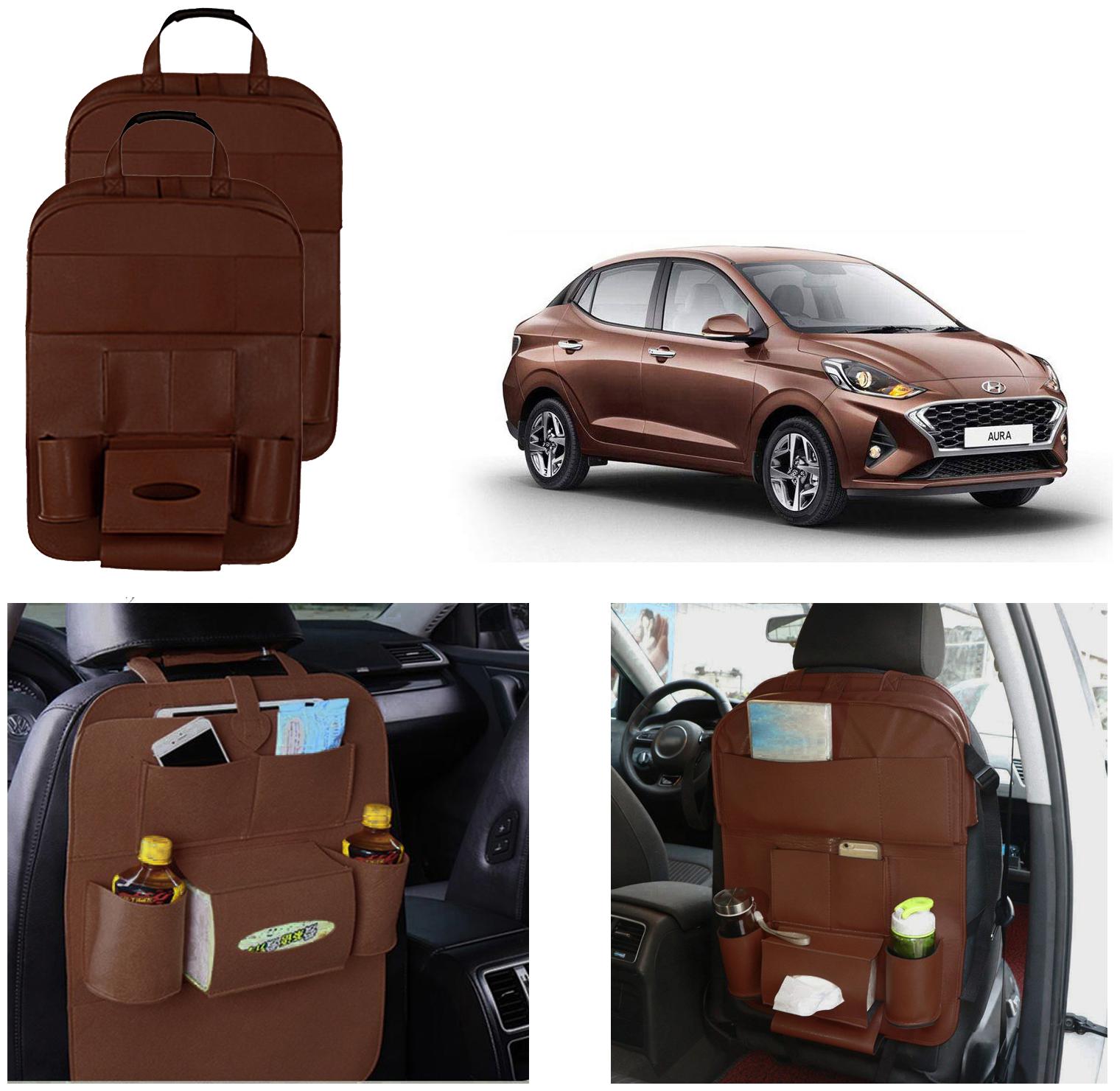 Oshotto Car Backseat Storage Organizer Phone Holder Multi-Pocket for Bottles Tissue Boxes Kids Toy Storage and Great Travel Accessory Compatible with Hyundai Aura (Set of 2) - Brown
Oshotto Car Backseat Storage Organizer Phone Holder Multi-Pocket for Bottles Tissue Boxes Kids Toy Storage and Great Travel Accessory Compatible with Hyundai Aura (Set of 2) - Brown
