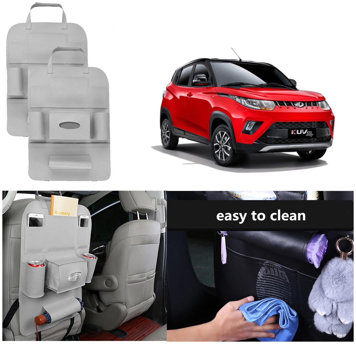 Oshotto Car Backseat Storage Organizer Phone Holder MultiPocket for Bottles Tissue Boxes Kids Toy Storage and Great Travel Accessory Compatible with Mahindra Kuv100 (Set of 2) Grey
Oshotto Car Backseat Storage Organizer Phone Holder MultiPocket for Bottles Tissue Boxes Kids Toy Storage and Great Travel Accessory Compatible with Mahindra Kuv100 (Set of 2) Grey