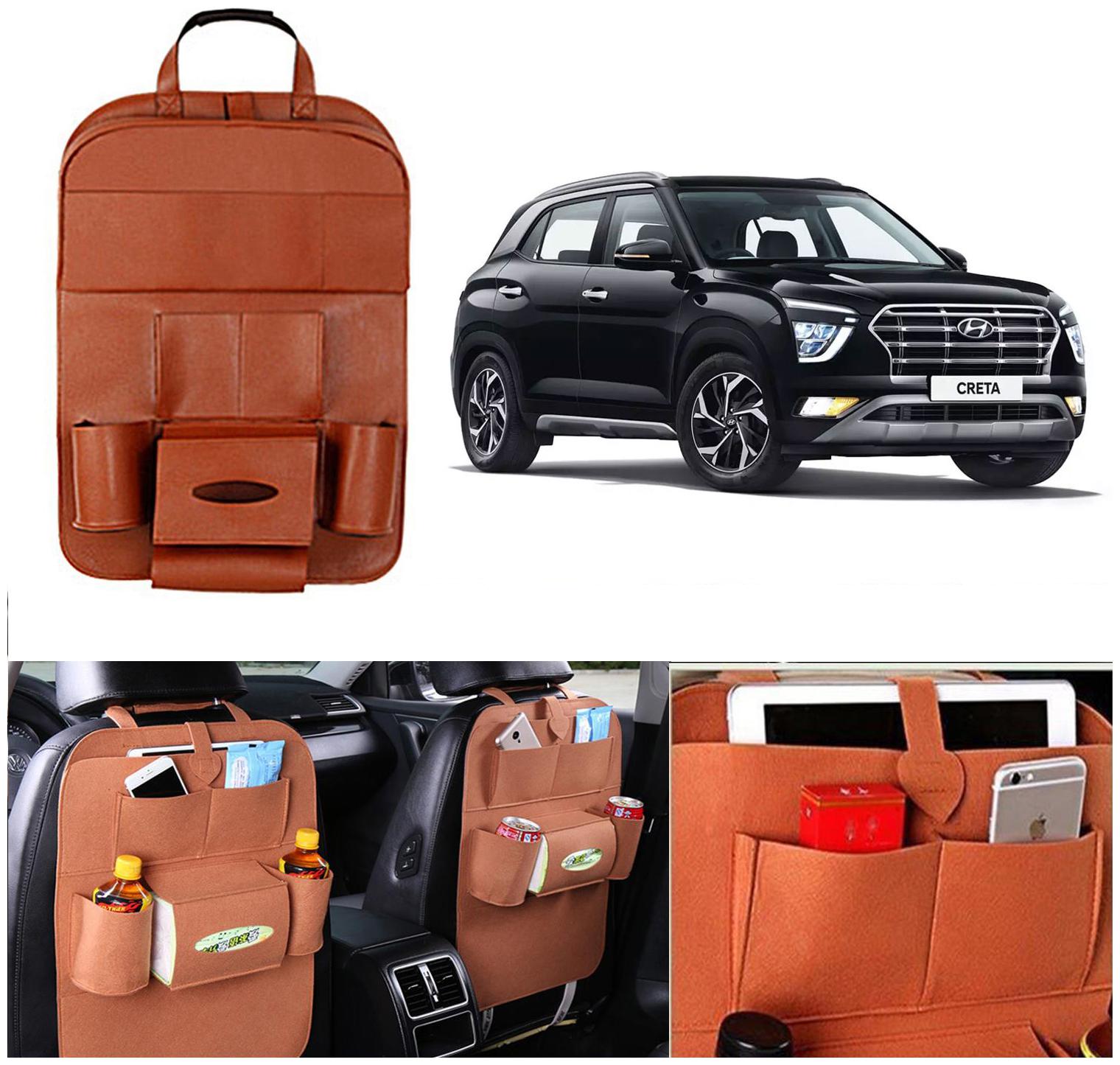 Oshotto Car Backseat Storage Organizer Phone Holder Multi-Pocket for Bottles Tissue Boxes Kids Toy Storage and Great Travel Accessory Compatible with Hyundai Creta 2020-2021 (Tan)
Oshotto Car Backseat Storage Organizer Phone Holder Multi-Pocket for Bottles Tissue Boxes Kids Toy Storage and Great Travel Accessory Compatible with Hyundai Creta 2020-2021 (Tan)