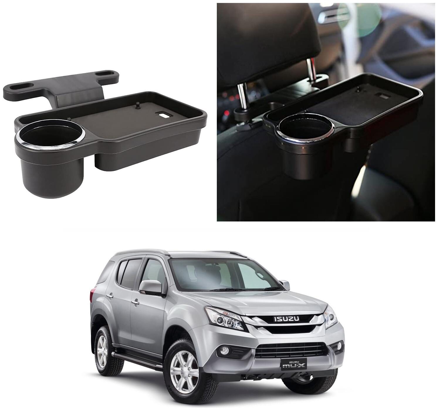 Oshotto Foldable Car Auto Headrest Rear Back Seat Table Drink Food Cup Tray Holder Compatible with Isuzu MUX7 - Black
Oshotto Foldable Car Auto Headrest Rear Back Seat Table Drink Food Cup Tray Holder Compatible with Isuzu MUX7 - Black