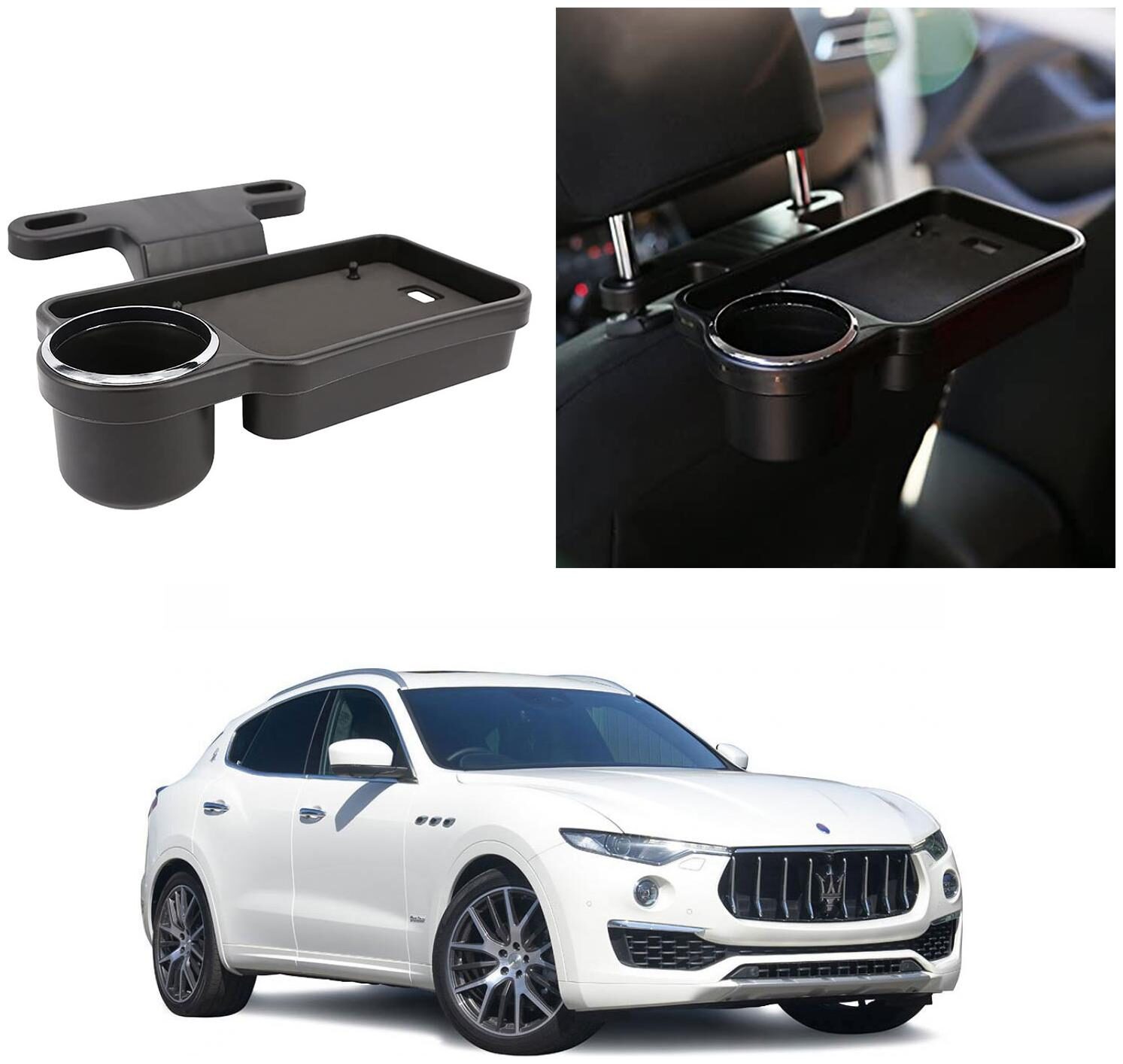 Oshotto Foldable Car Auto Headrest Rear Back Seat Table Drink Food Cup Tray Holder Compatible with Maserati Levante - Black
Oshotto Foldable Car Auto Headrest Rear Back Seat Table Drink Food Cup Tray Holder Compatible with Maserati Levante - Black