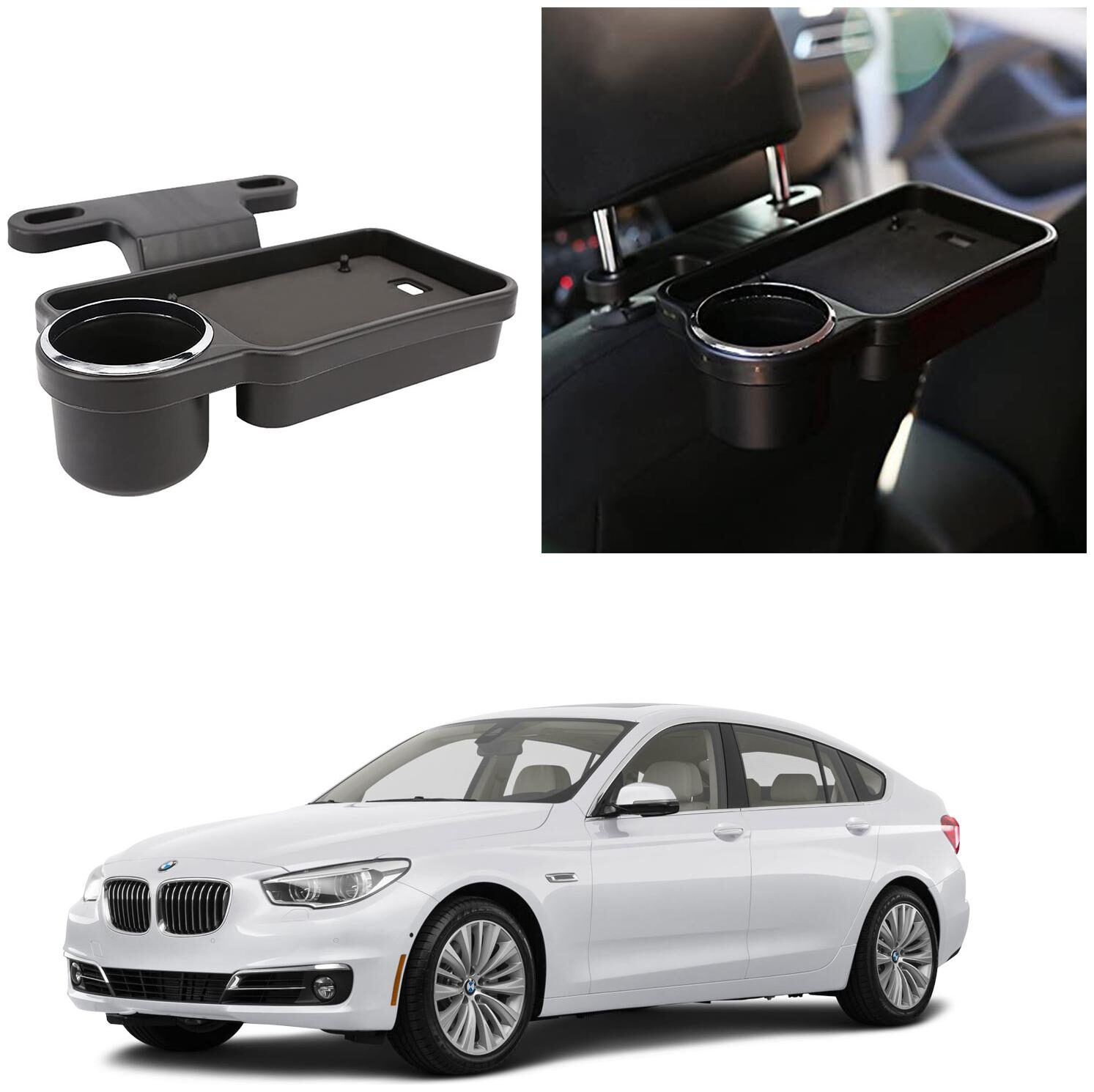 Oshotto Foldable Car Auto Headrest Rear Back Seat Table Drink Food Cup Tray Holder Compatible with BMW 5GT - Black
Oshotto Foldable Car Auto Headrest Rear Back Seat Table Drink Food Cup Tray Holder Compatible with BMW 5GT - Black