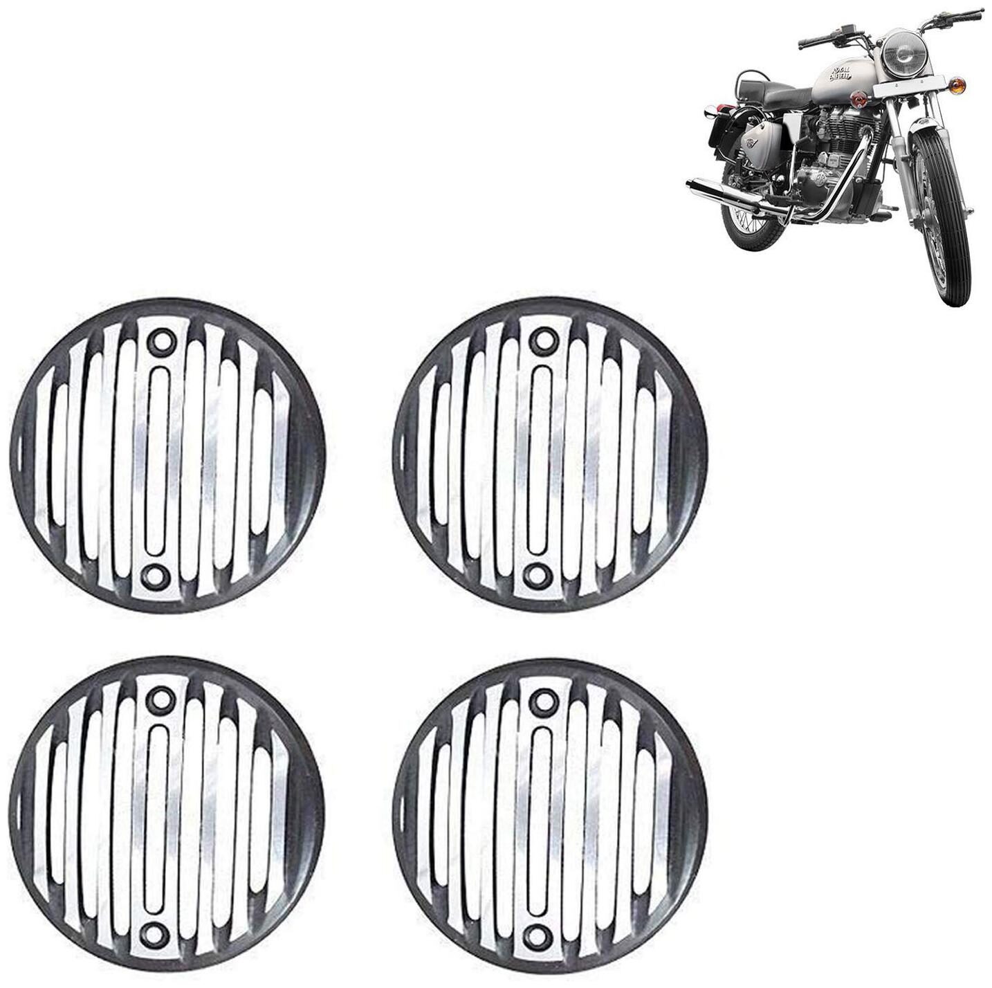 Ramanta 4 pcs Front Rear Indicators Grills for Electra Standard Classic Bullets (Silver Black) (4 pcs Indicators Grills)
Ramanta 4 pcs Front Rear Indicators Grills for Electra Standard Classic Bullets (Silver Black) (4 pcs Indicators Grills)
