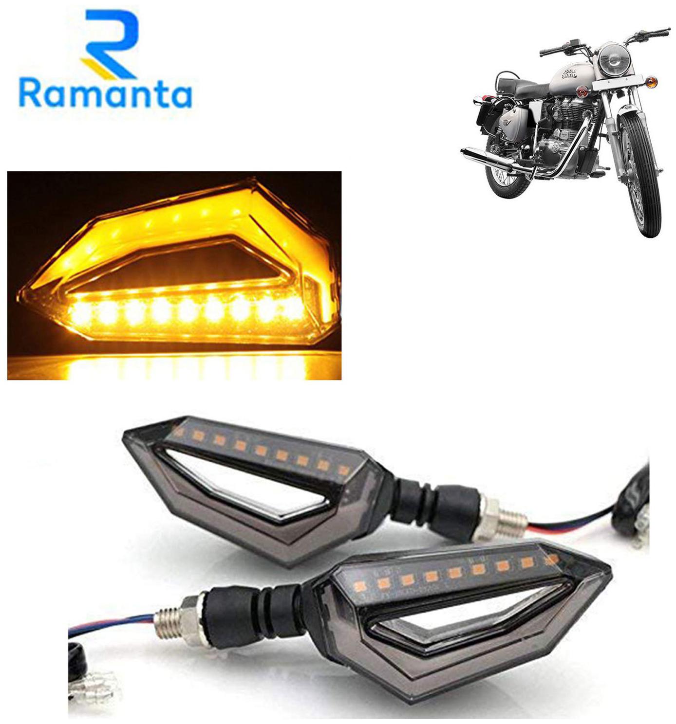 Ramanta Front Rear LED Indicator Light for Royal Enfield Universal For Bike (Yellow)
Ramanta Front Rear LED Indicator Light for Royal Enfield Universal For Bike (Yellow)