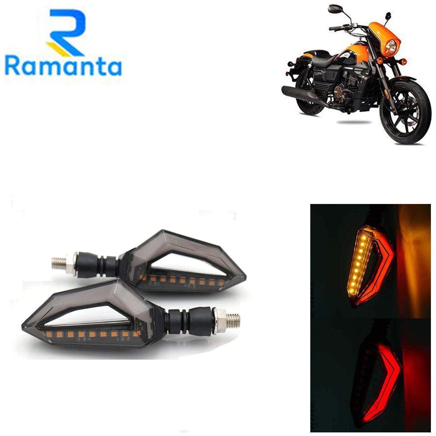 Ramanta Front Rear LED Indicator Light for Universal For Bike Universal For Bike (Red Yellow)
Ramanta Front Rear LED Indicator Light for Universal For Bike Universal For Bike (Red Yellow)