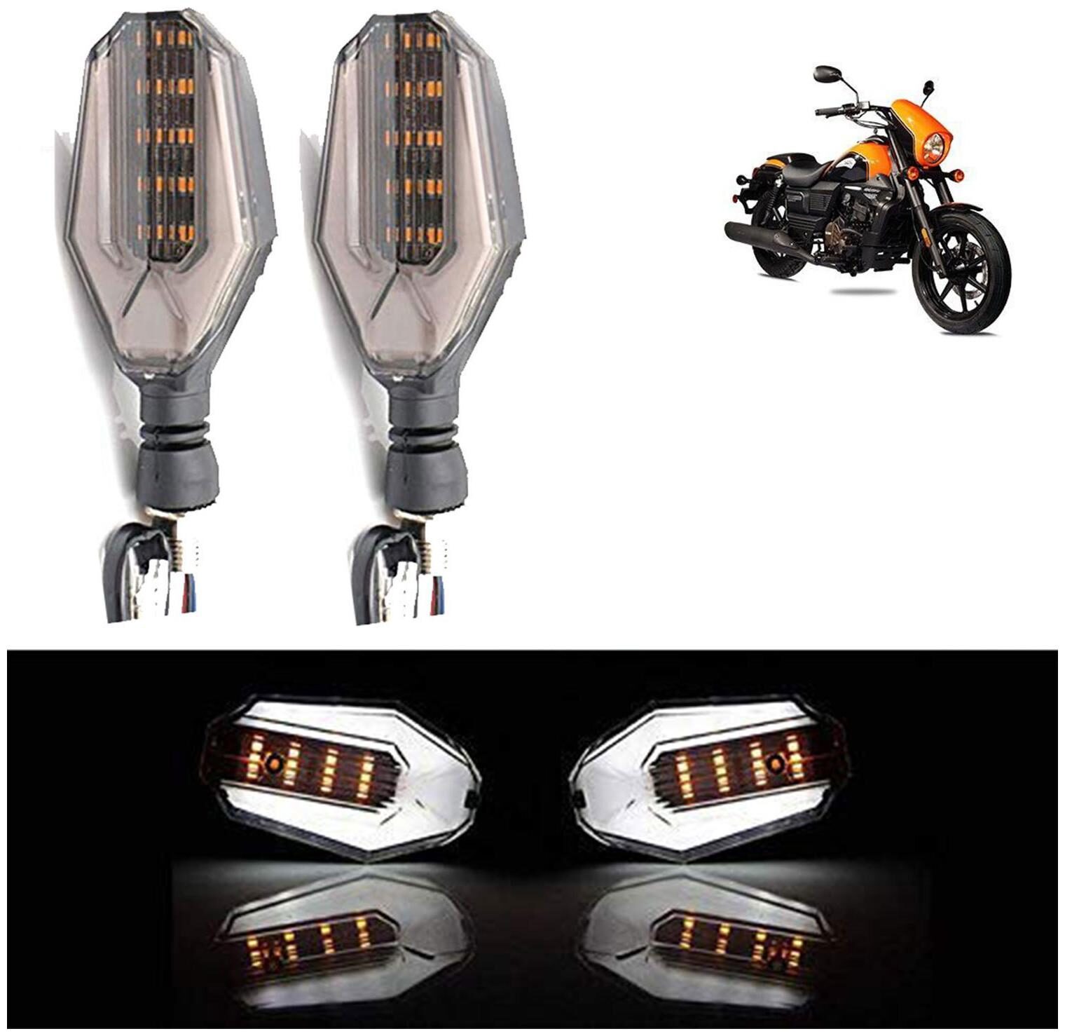 Ramanta Front Rear LED Indicator Light for Universal For Bike Universal For Bike (White Amber)
Ramanta Front Rear LED Indicator Light for Universal For Bike Universal For Bike (White Amber)