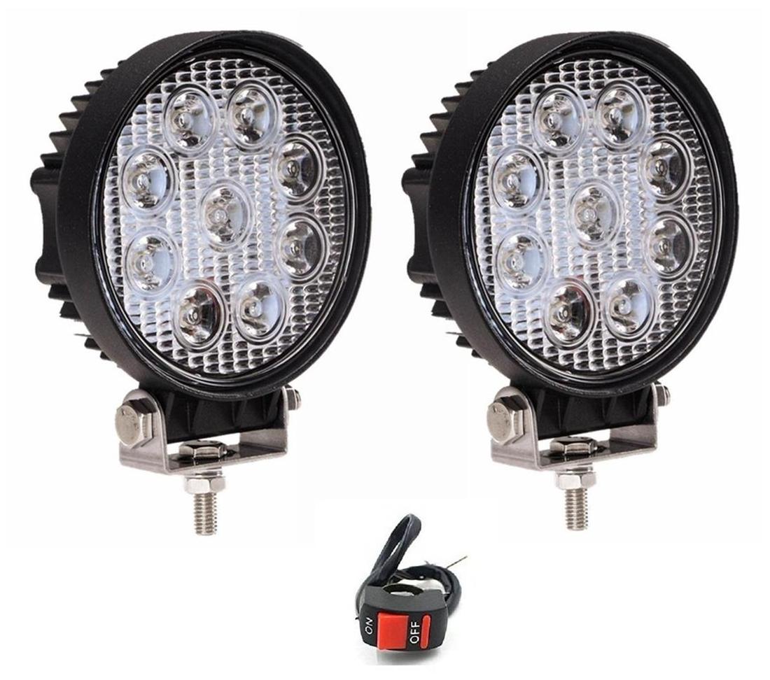 RIDAR Bike 9 LED Round Fog Aux Light 2 pc With ON OFF Switch for Royal Enfield Bullet 500 EFI
RIDAR Bike 9 LED Round Fog Aux Light 2 pc With ON OFF Switch for Royal Enfield Bullet 500 EFI