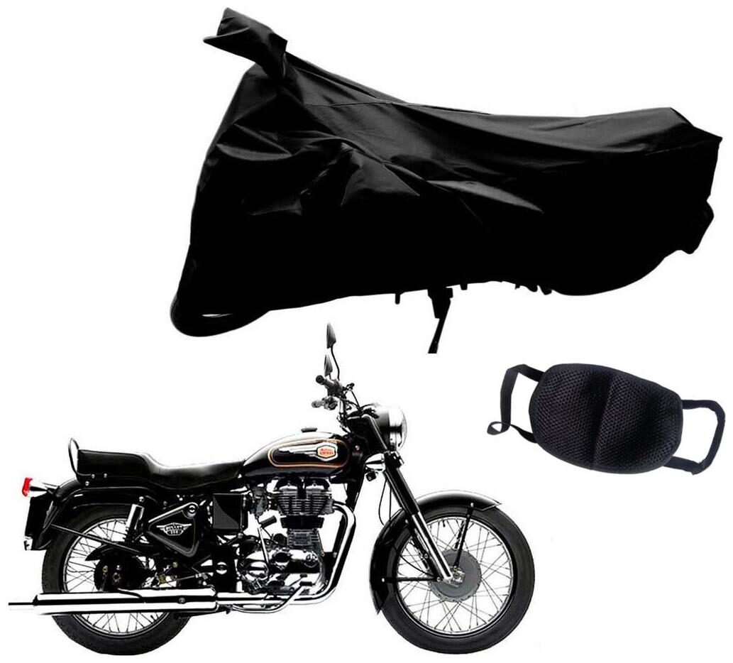 Riderscart Black T 190 Two Wheeler Bike Cover With Unisex Cotton Anti Pollution Mask For Royal Enfield Bullet 350
Riderscart Black T 190 Two Wheeler Bike Cover With Unisex Cotton Anti Pollution Mask For Royal Enfield Bullet 350