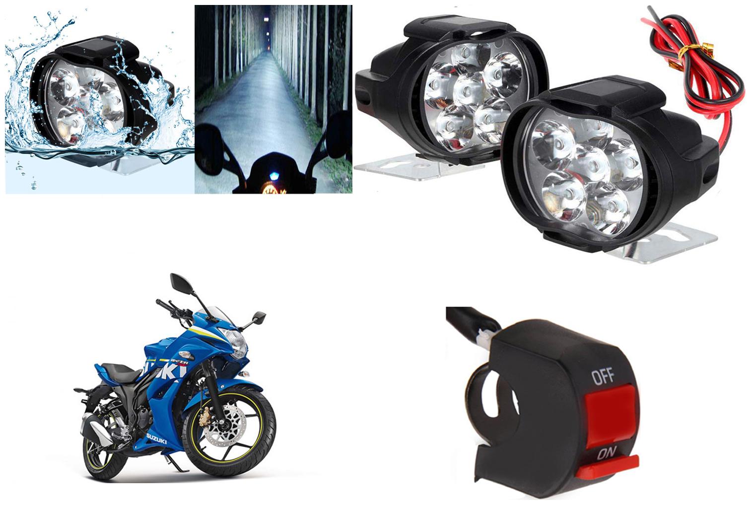 SHOP4U 6 LED Shilon Fog Light Head Lamp for Suzuki Gixxer SF (Set of 2 Free On Off Switch)
SHOP4U 6 LED Shilon Fog Light Head Lamp for Suzuki Gixxer SF (Set of 2 Free On Off Switch)