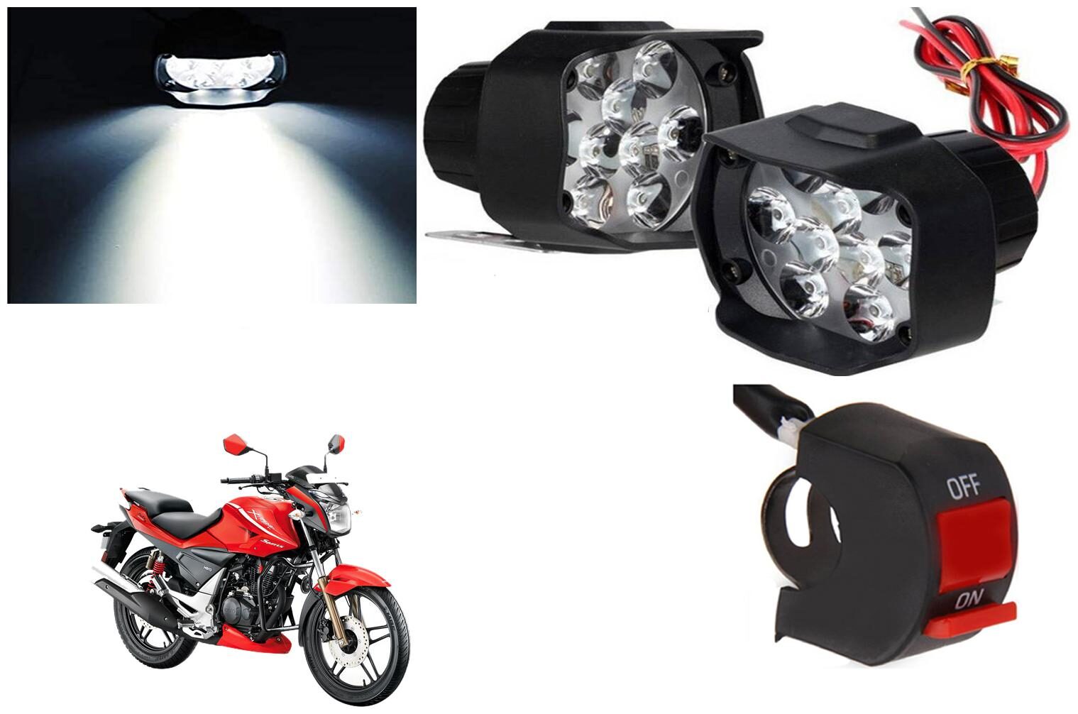 SHOP4U 9 LED Fog Light Head Lamp for Hero Xtreme Sports (Set of 2 Free On Off Switch)
SHOP4U 9 LED Fog Light Head Lamp for Hero Xtreme Sports (Set of 2 Free On Off Switch)