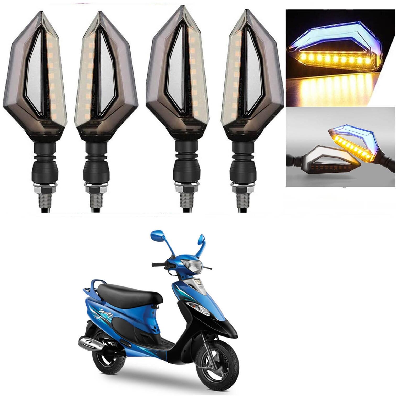 SHOP4U D Shape Side Blinker LED Indicator Light Front Rear Light for TVS Scooty PEP Plus ( Blue and Yellow )
SHOP4U D Shape Side Blinker LED Indicator Light Front Rear Light for TVS Scooty PEP Plus ( Blue and Yellow )
