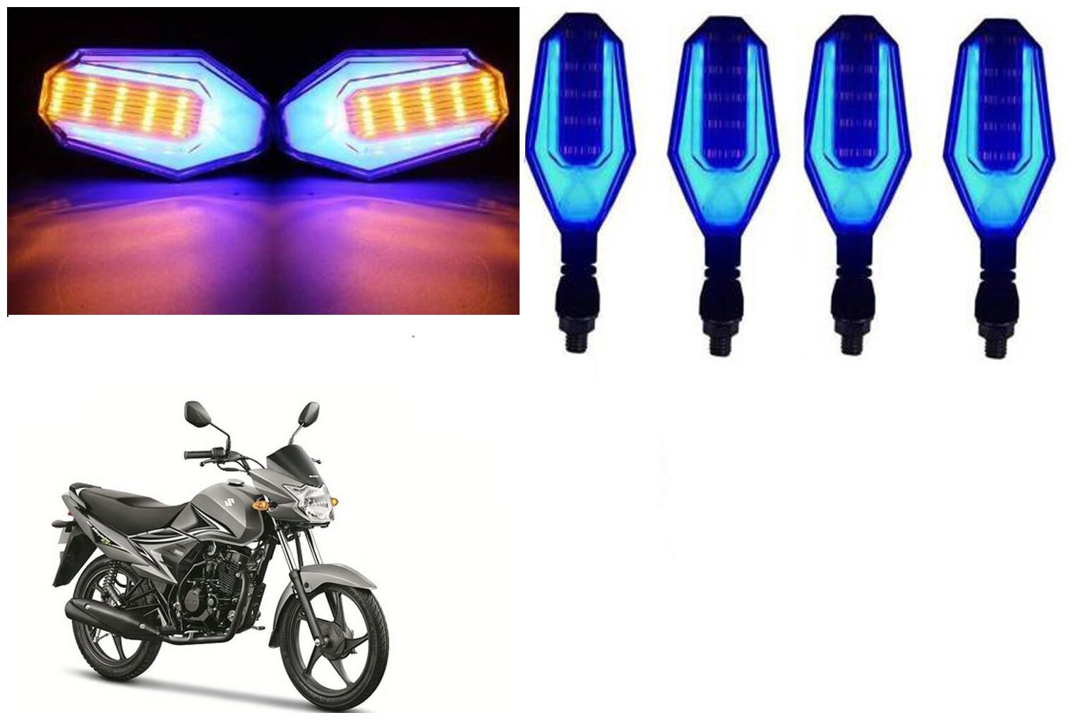SHOP4U Front Side Rear U Shape Dual Color DRL Indicator Light for Suzuki Hayate ( Blue Yellow Pack of 4 )
SHOP4U Front Side Rear U Shape Dual Color DRL Indicator Light for Suzuki Hayate ( Blue Yellow Pack of 4 )