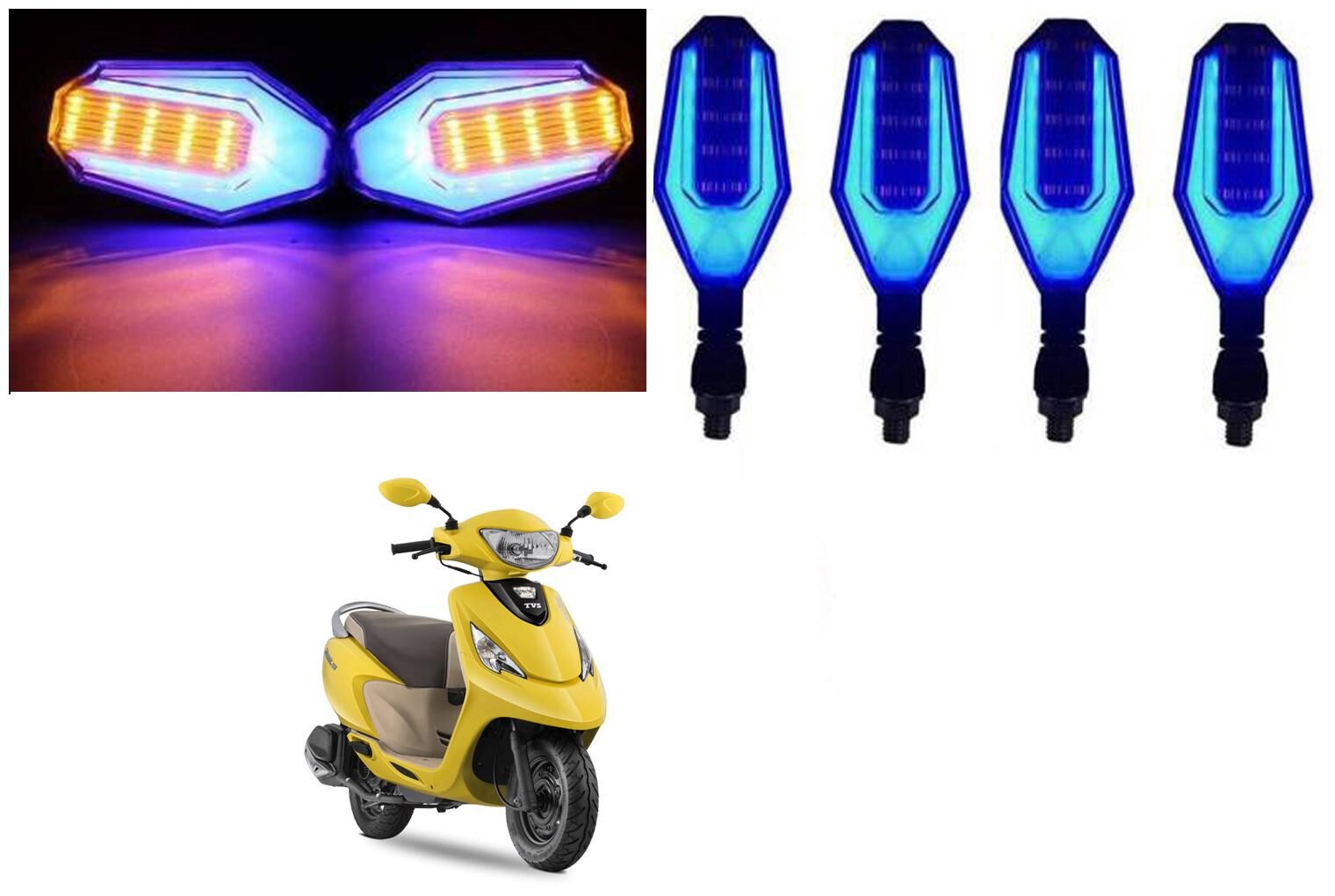 SHOP4U Front Side Rear U Shape Dual Color DRL Indicator Light for TVS Scooty Zest ( Blue Yellow Pack of 4 )
SHOP4U Front Side Rear U Shape Dual Color DRL Indicator Light for TVS Scooty Zest ( Blue Yellow Pack of 4 )