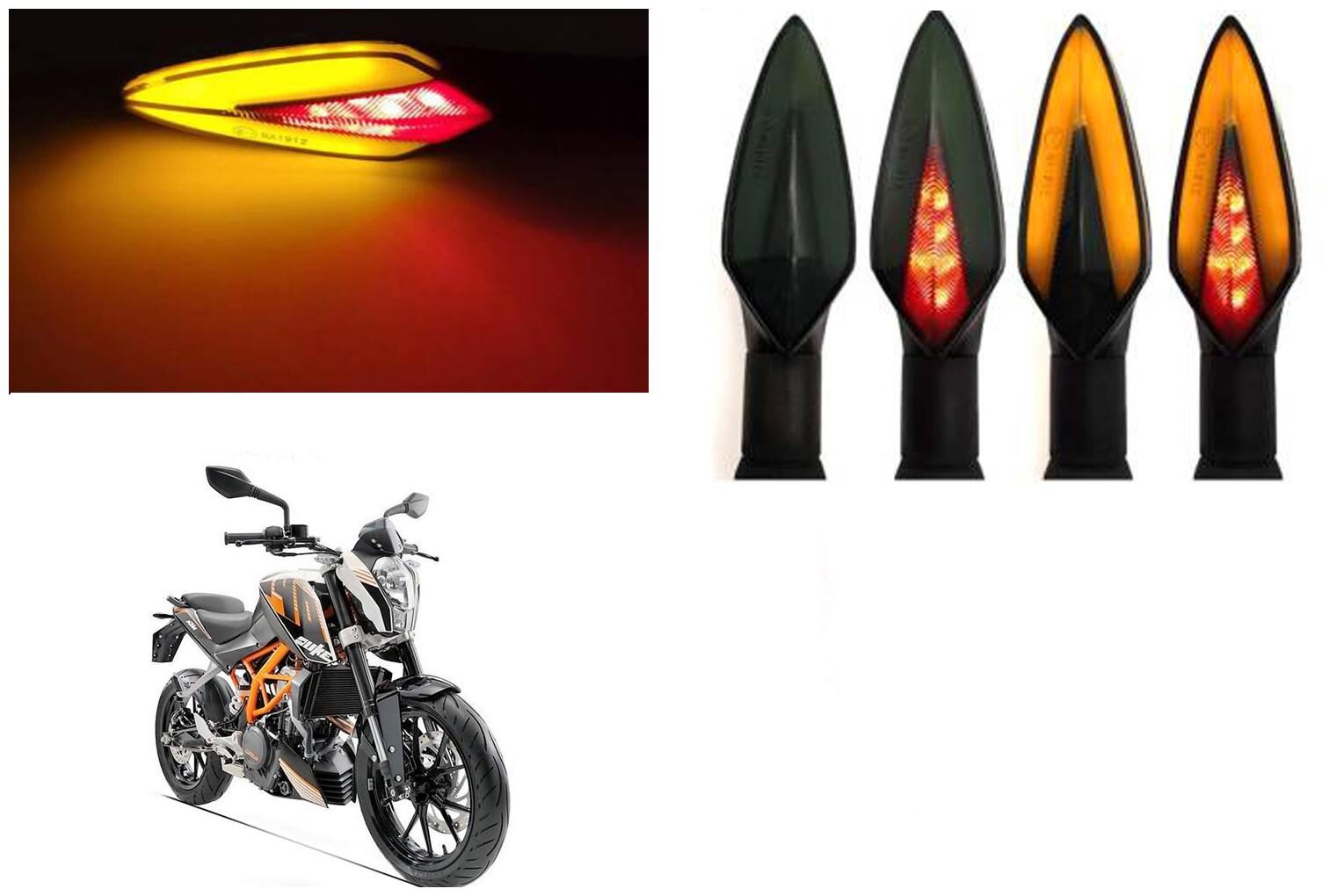 SHOP4U Front Side Rear A Shape Dual Color DRL Indicator Light for KTM Duke 390 ( Pack of 4 Red and Amber )
SHOP4U Front Side Rear A Shape Dual Color DRL Indicator Light for KTM Duke 390 ( Pack of 4 Red and Amber )