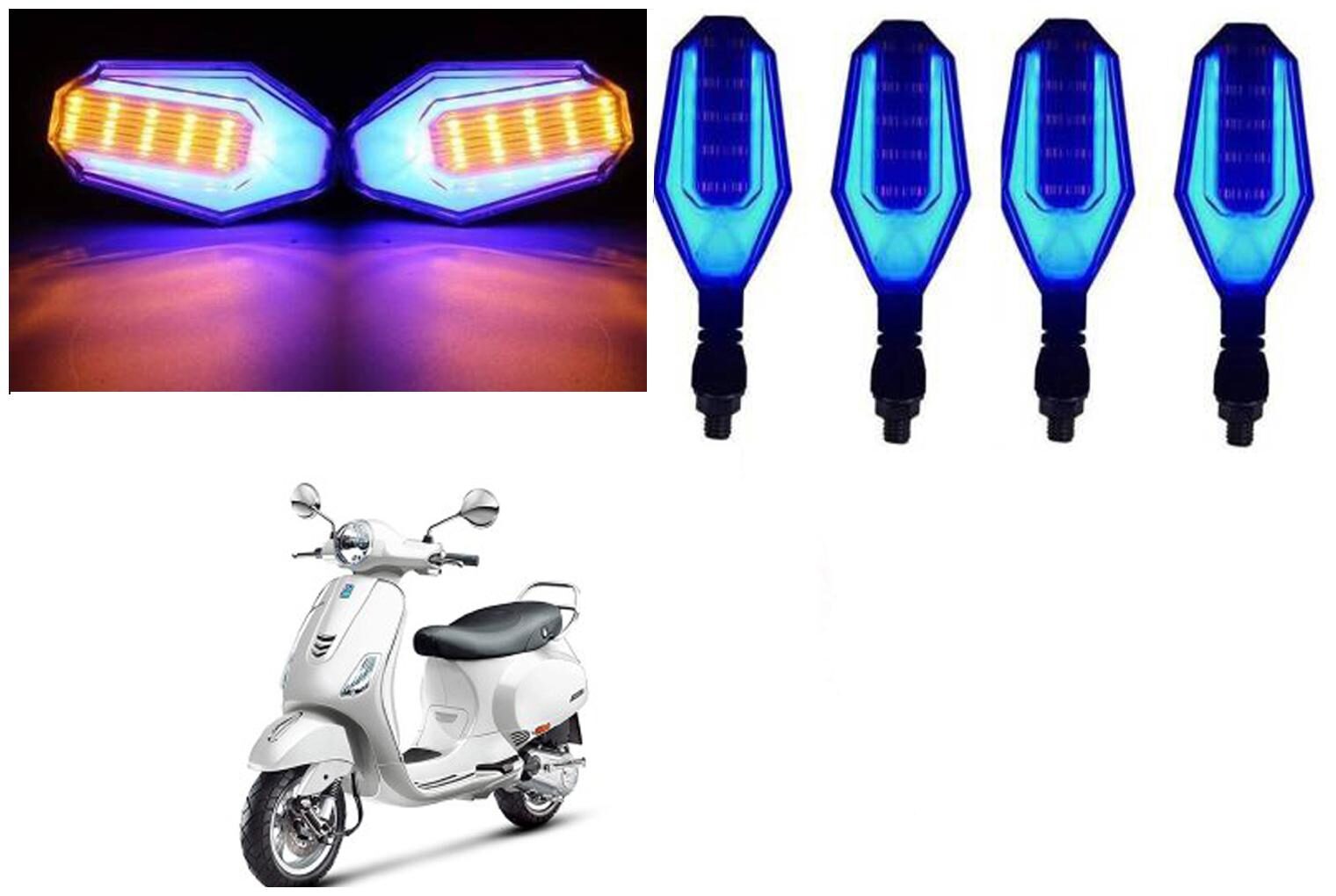 SHOP4U Front Side Rear U Shape Dual Color DRL Indicator Light for Piaggio Vespa VXL 125 ( Blue Yellow Pack of 4 )
SHOP4U Front Side Rear U Shape Dual Color DRL Indicator Light for Piaggio Vespa VXL 125 ( Blue Yellow Pack of 4 )