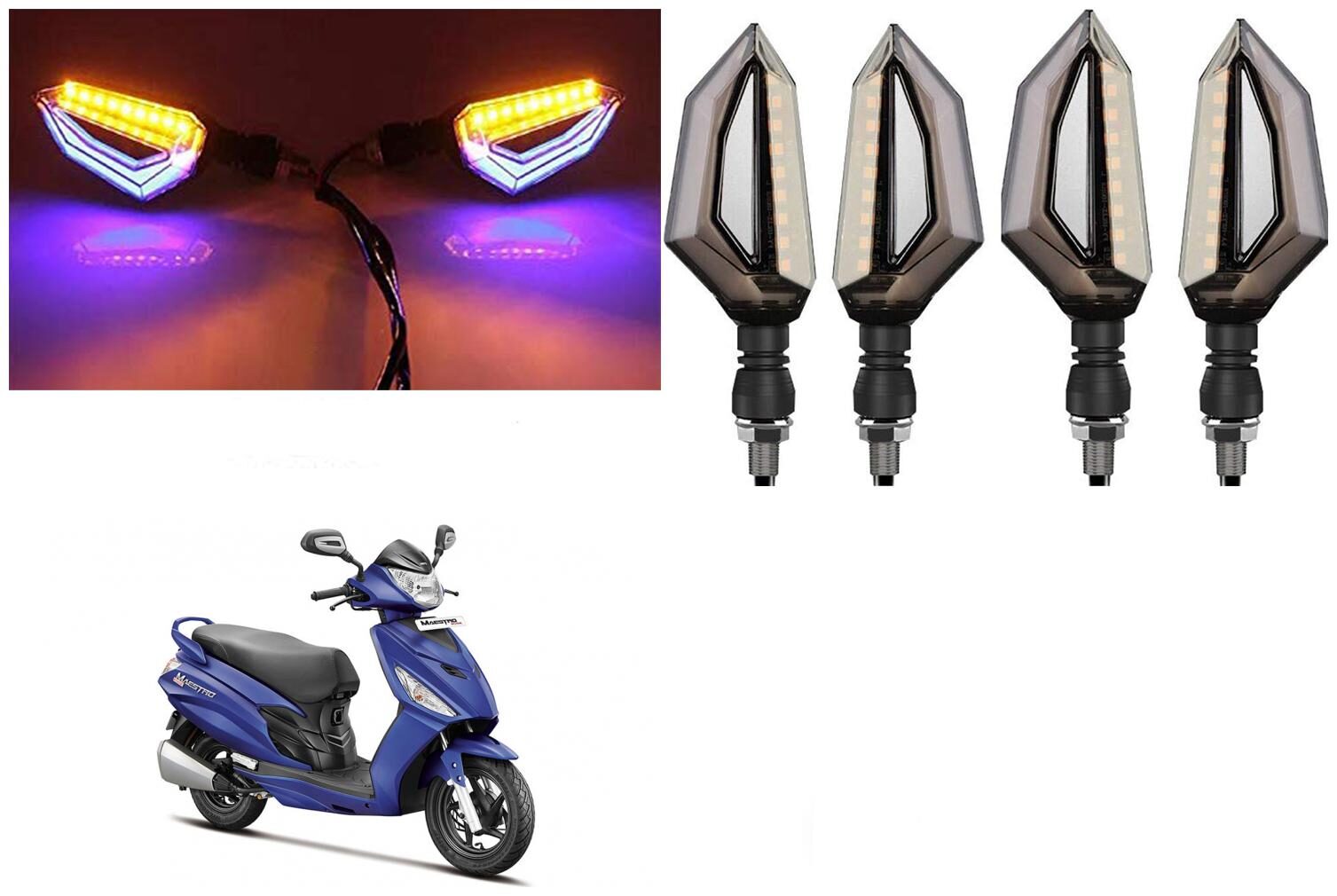 SHOP4U Front Side Rear D Shape Dual Color DRL Indicator Light for Hero Maestro Edge ( Blue Yellow Pack of 4 )
SHOP4U Front Side Rear D Shape Dual Color DRL Indicator Light for Hero Maestro Edge ( Blue Yellow Pack of 4 )