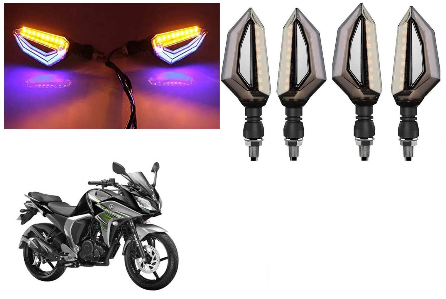 SHOP4U Front Side Rear D Shape Dual Color DRL Indicator Light for Yamaha Fazer FI ( Blue Yellow Pack of 4 )
SHOP4U Front Side Rear D Shape Dual Color DRL Indicator Light for Yamaha Fazer FI ( Blue Yellow Pack of 4 )