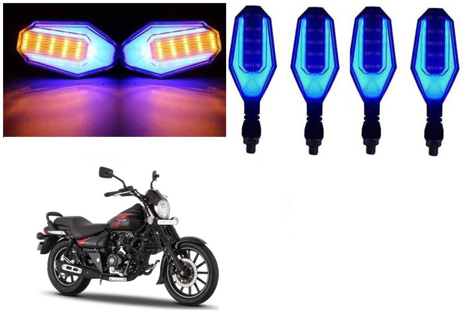 SHOP4U Front Side Rear U Shape Dual Color DRL Indicator Light for Bajaj Avenger Street 150 ( Blue Yellow Pack of 4 )
SHOP4U Front Side Rear U Shape Dual Color DRL Indicator Light for Bajaj Avenger Street 150 ( Blue Yellow Pack of 4 )