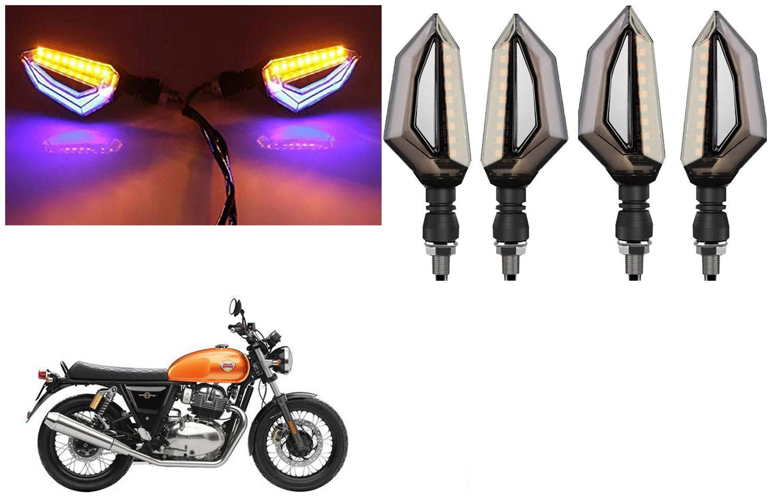 SHOP4U Front Side Rear D Shape Dual Color DRL Indicator Light for Royal Enfield Interceptor 650 ( Blue Yellow Pack of 4 )
SHOP4U Front Side Rear D Shape Dual Color DRL Indicator Light for Royal Enfield Interceptor 650 ( Blue Yellow Pack of 4 )
