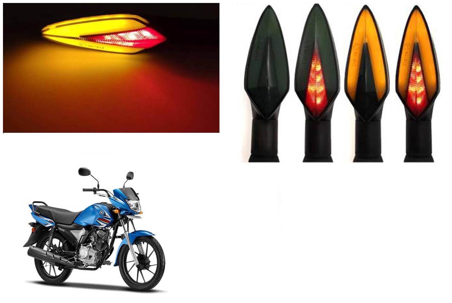 SHOP4U Front Side Rear A Shape Dual Color DRL Indicator Light for Yamaha Saluto RX ( Pack of 4 Red and Amber )
SHOP4U Front Side Rear A Shape Dual Color DRL Indicator Light for Yamaha Saluto RX ( Pack of 4 Red and Amber )