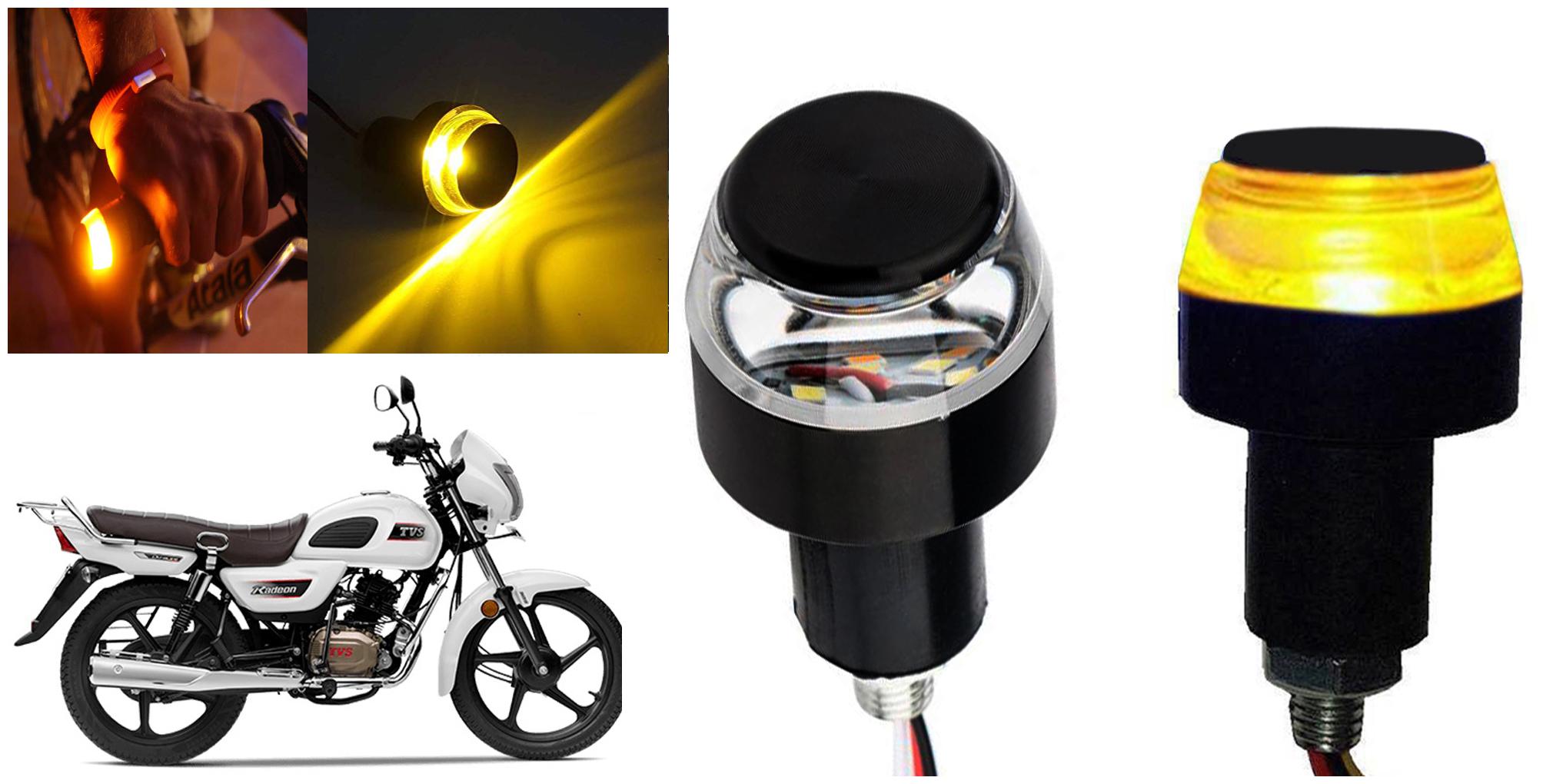 SHOP4U Handlebar LED Turn Signal Indicatorn Dual Bulb for TVS Radeon ( White and Yellow 2 PCs )
SHOP4U Handlebar LED Turn Signal Indicatorn Dual Bulb for TVS Radeon ( White and Yellow 2 PCs )