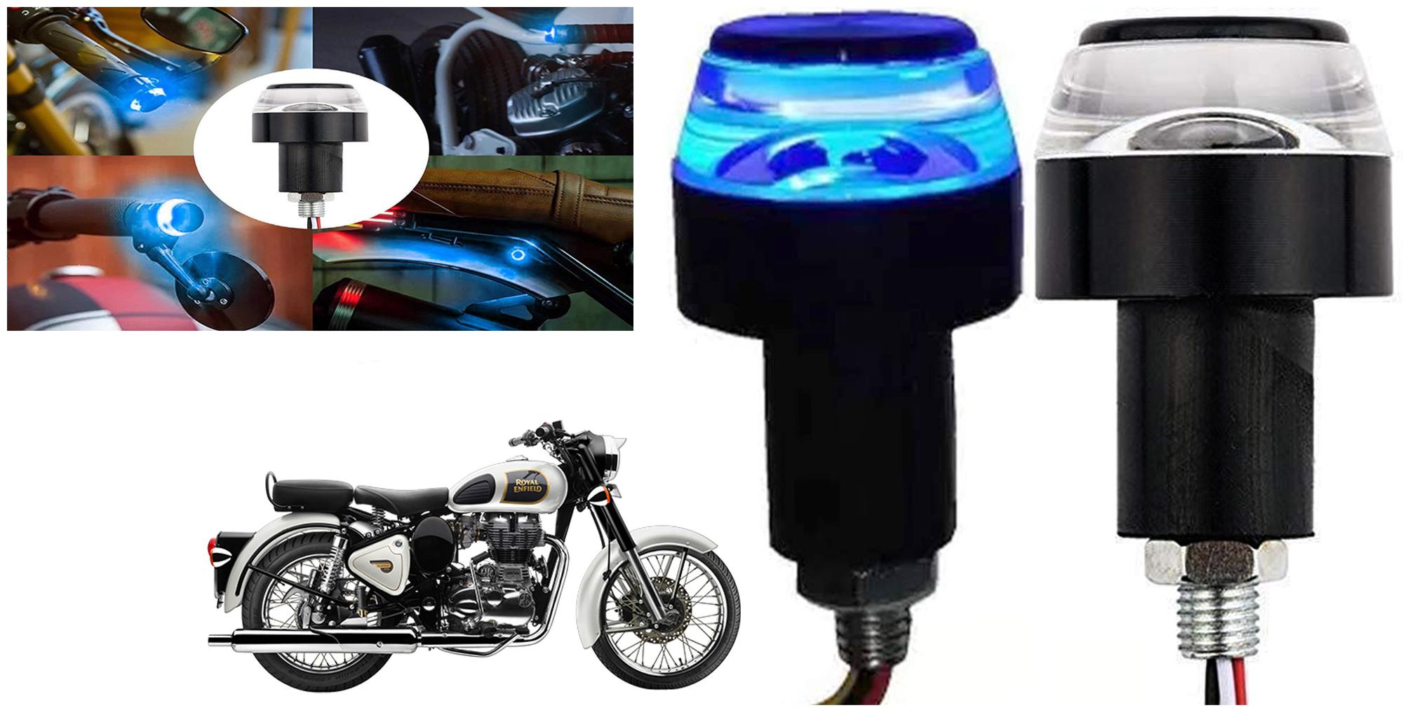 SHOP4U Handlebar LED Turn Signal Handelbar Dual Bulb for Royal Enfield Classic 350 ( White and Blue 2 PCs )
SHOP4U Handlebar LED Turn Signal Handelbar Dual Bulb for Royal Enfield Classic 350 ( White and Blue 2 PCs )