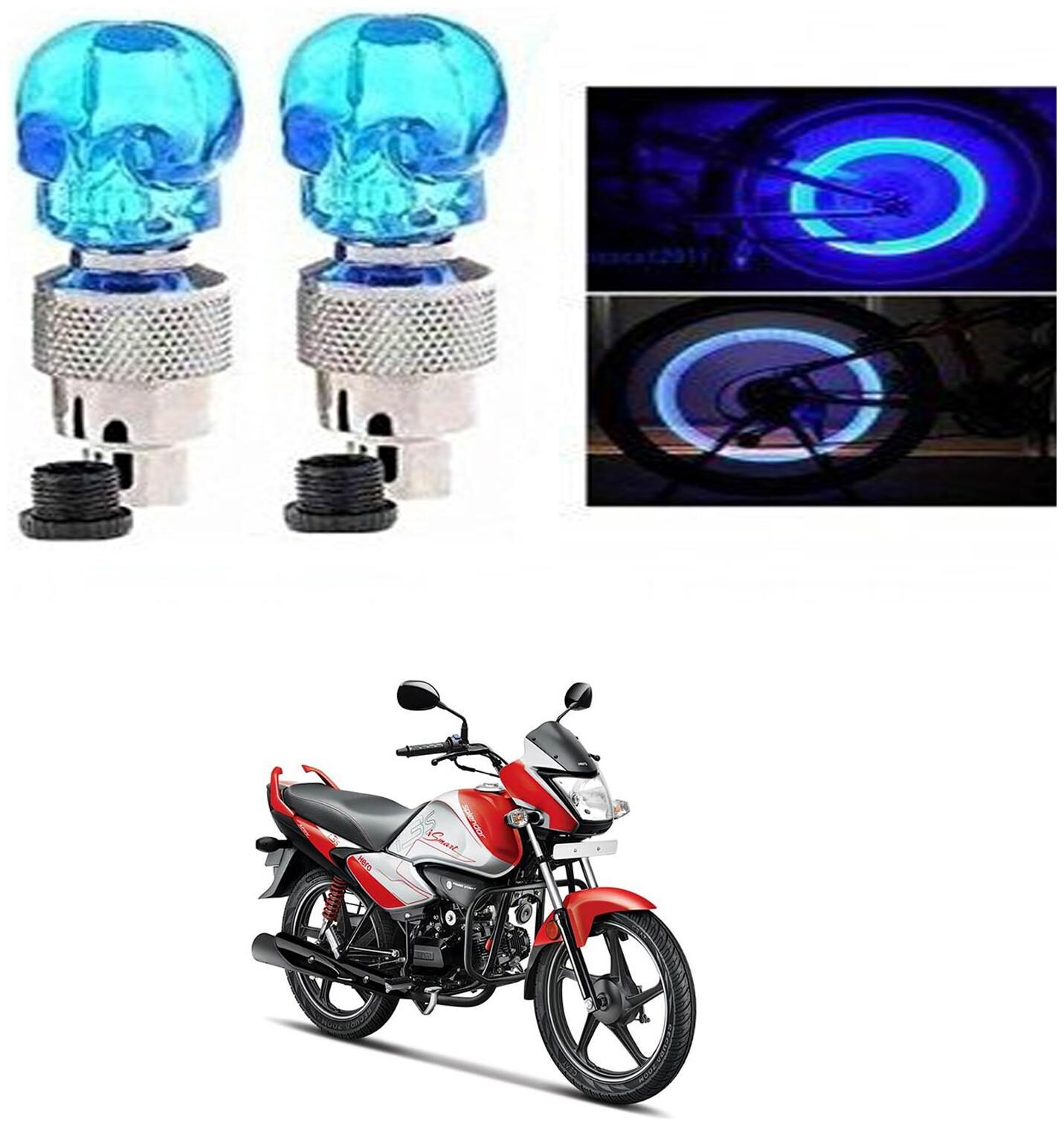 SHOP4U Skull Wheel Tyre Light With Motion Sensor for Hero Super SPlendor I art (Blue Pack of 2 )
SHOP4U Skull Wheel Tyre Light With Motion Sensor for Hero Super SPlendor I art (Blue Pack of 2 )