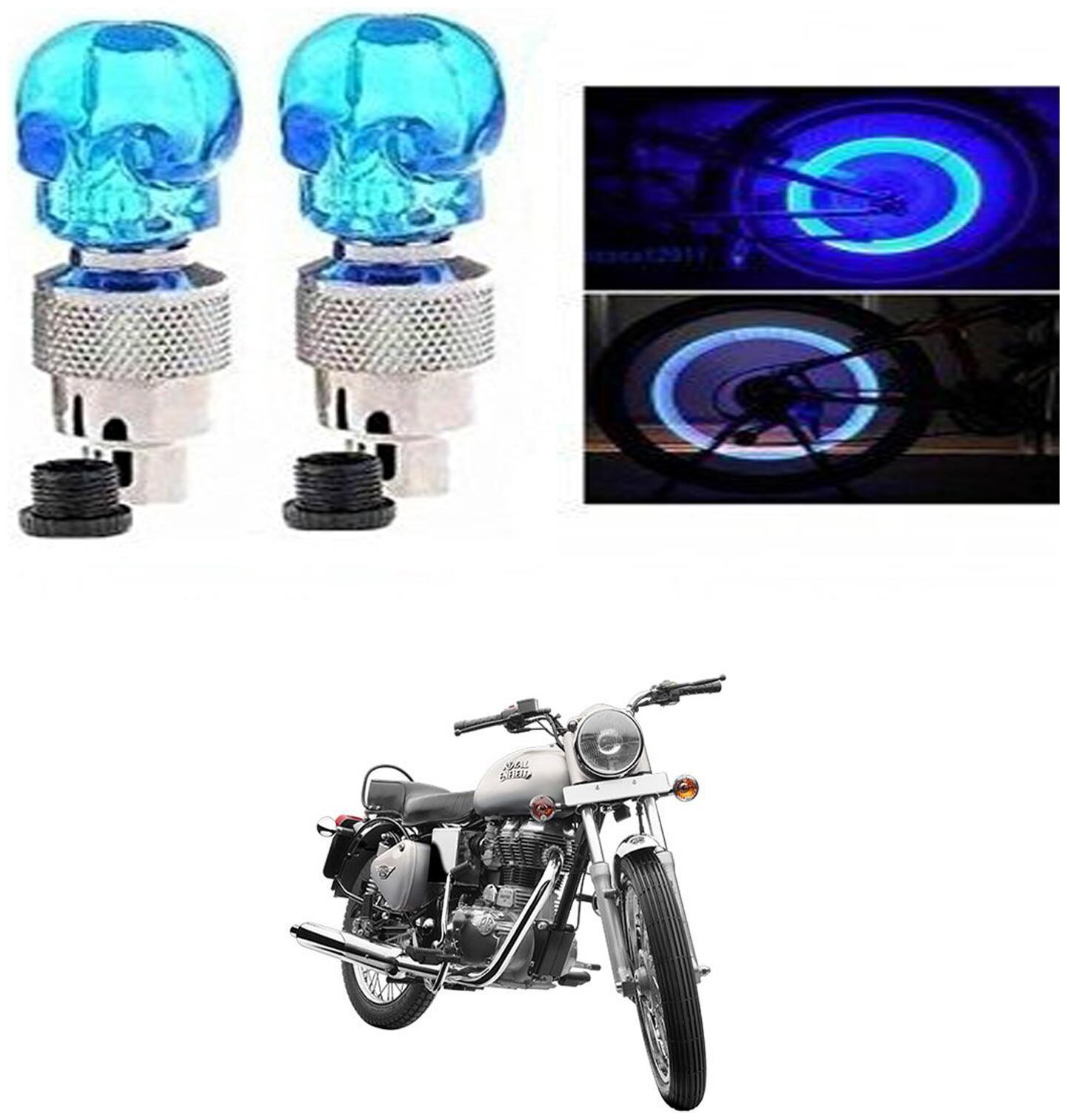 SHOP4U Skull Wheel Tyre Light With Motion Sensor for Royal Enfield Bullet 350 (Blue Pack of 2 )
SHOP4U Skull Wheel Tyre Light With Motion Sensor for Royal Enfield Bullet 350 (Blue Pack of 2 )