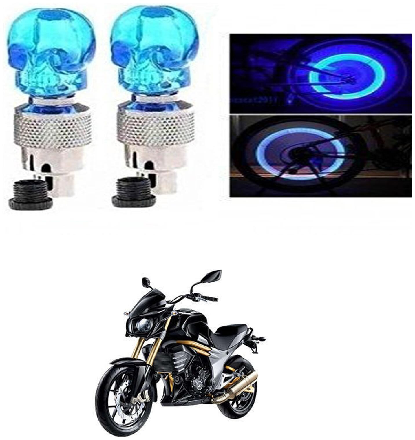 SHOP4U Skull Wheel Tyre Light With Motion Sensor for Mahindra Mojo (Blue Pack of 2 )
SHOP4U Skull Wheel Tyre Light With Motion Sensor for Mahindra Mojo (Blue Pack of 2 )
