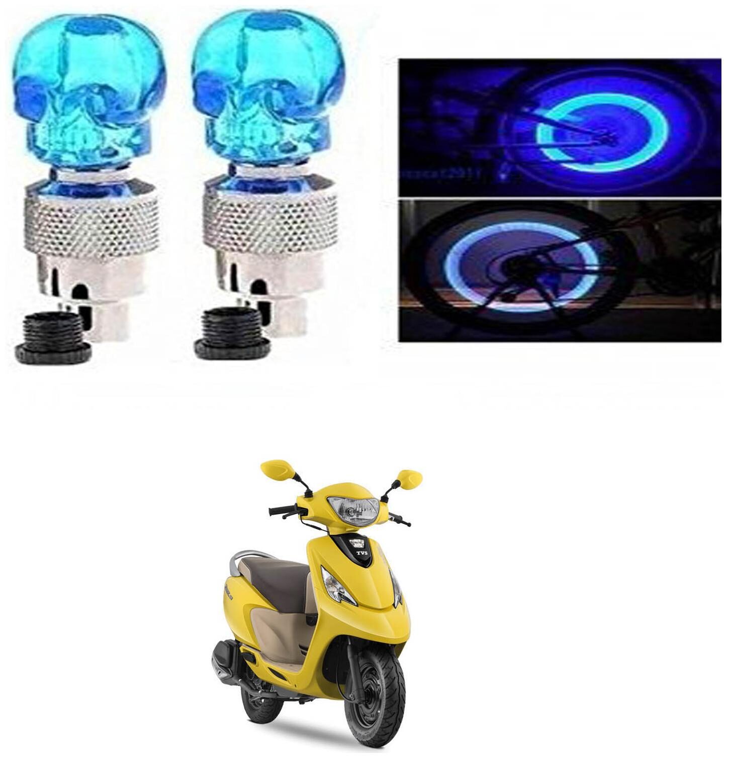 SHOP4U Skull Wheel Tyre Light With Motion Sensor for TVS Scooty Zest (Blue Pack of 2 )
SHOP4U Skull Wheel Tyre Light With Motion Sensor for TVS Scooty Zest (Blue Pack of 2 )