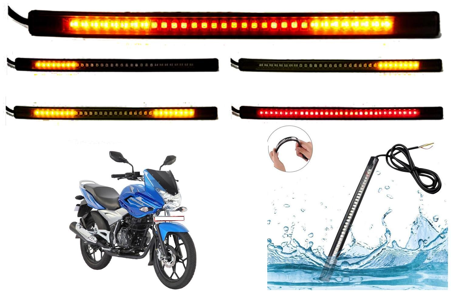 SHOP4U SMD Flexible LED Strip Tail Light Brake Light with Turn Indicator Signals for Bajaj Discover 150F
SHOP4U SMD Flexible LED Strip Tail Light Brake Light with Turn Indicator Signals for Bajaj Discover 150F