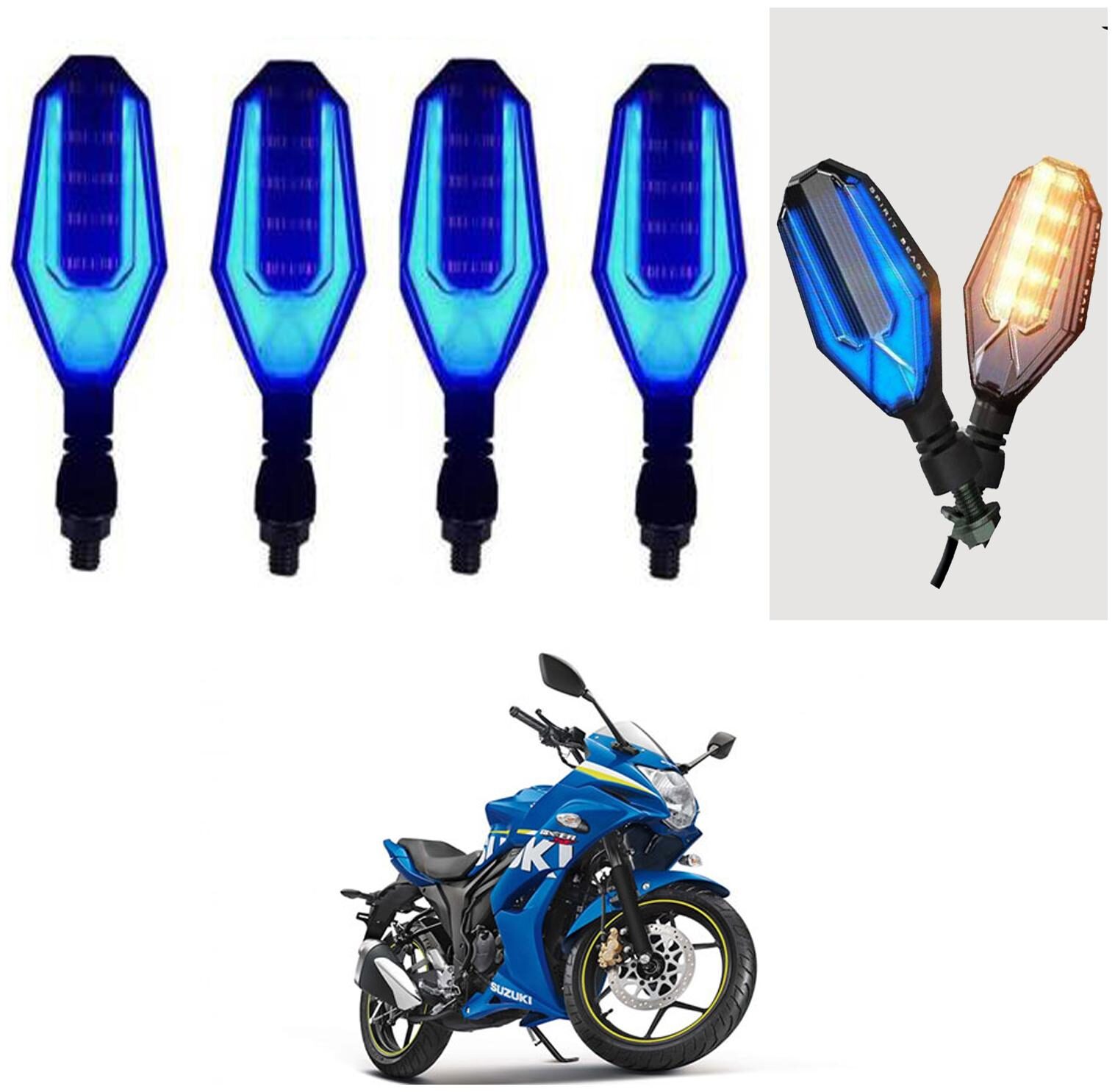 SHOP4U U Shape Side Blinker LED Indicator Light Front Rear Light for Suzuki Gixxer SF ( Blue and Yellow )
SHOP4U U Shape Side Blinker LED Indicator Light Front Rear Light for Suzuki Gixxer SF ( Blue and Yellow )