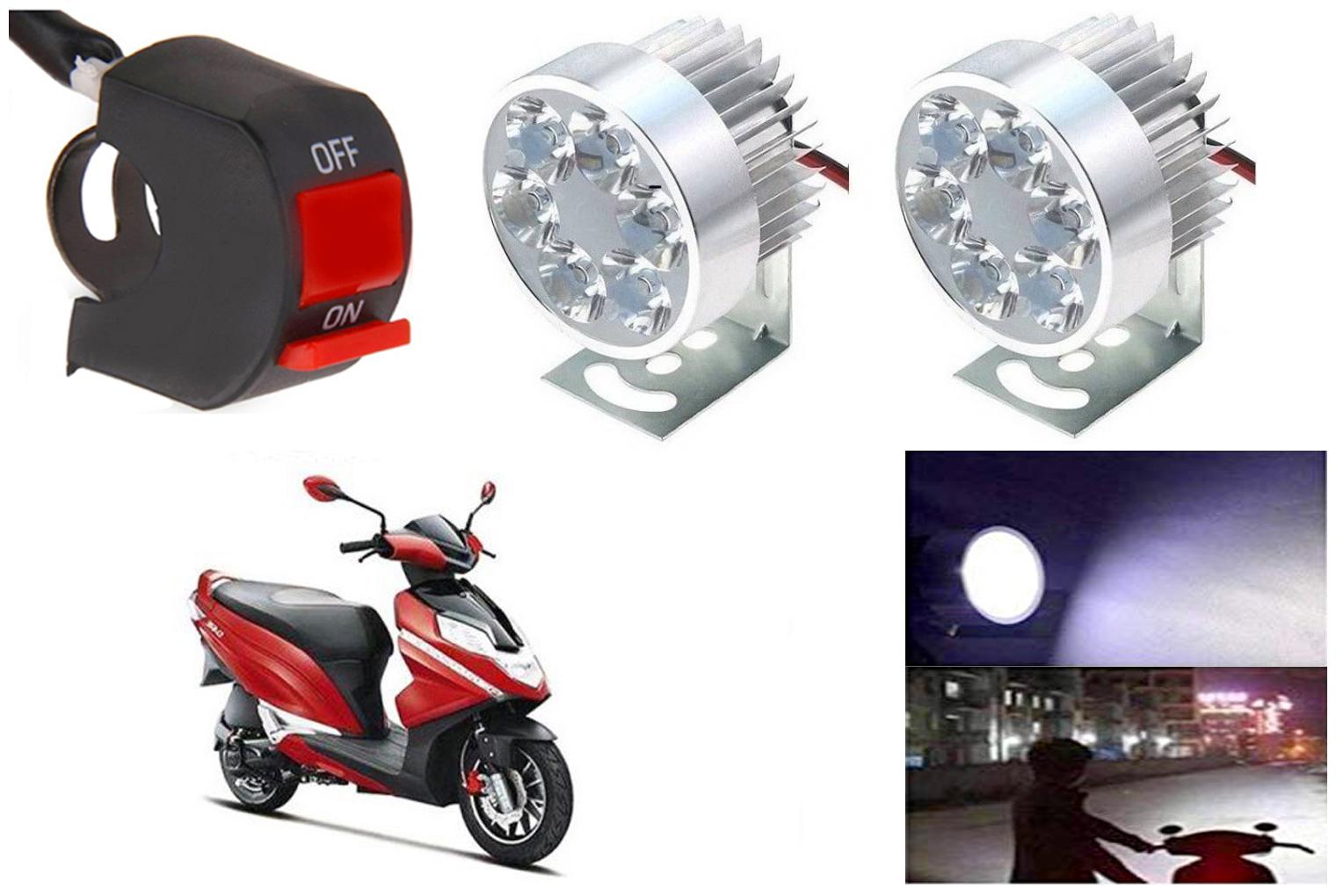 SHOP4U Waterproof 6 LED Fog Light Head Lamp for Hero Dare (Set of 2 Silver Free On Off Switch)
SHOP4U Waterproof 6 LED Fog Light Head Lamp for Hero Dare (Set of 2 Silver Free On Off Switch)