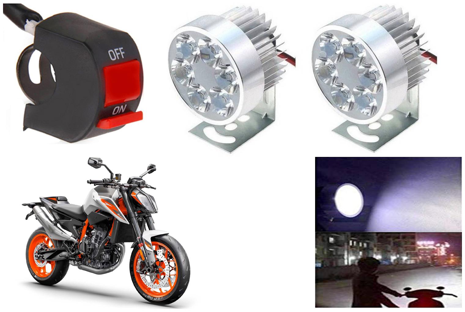 SHOP4U Waterproof 6 LED Fog Light Head Lamp for KTM 890 Duke R (Set of 2 Silver Free On Off Switch)
SHOP4U Waterproof 6 LED Fog Light Head Lamp for KTM 890 Duke R (Set of 2 Silver Free On Off Switch)
