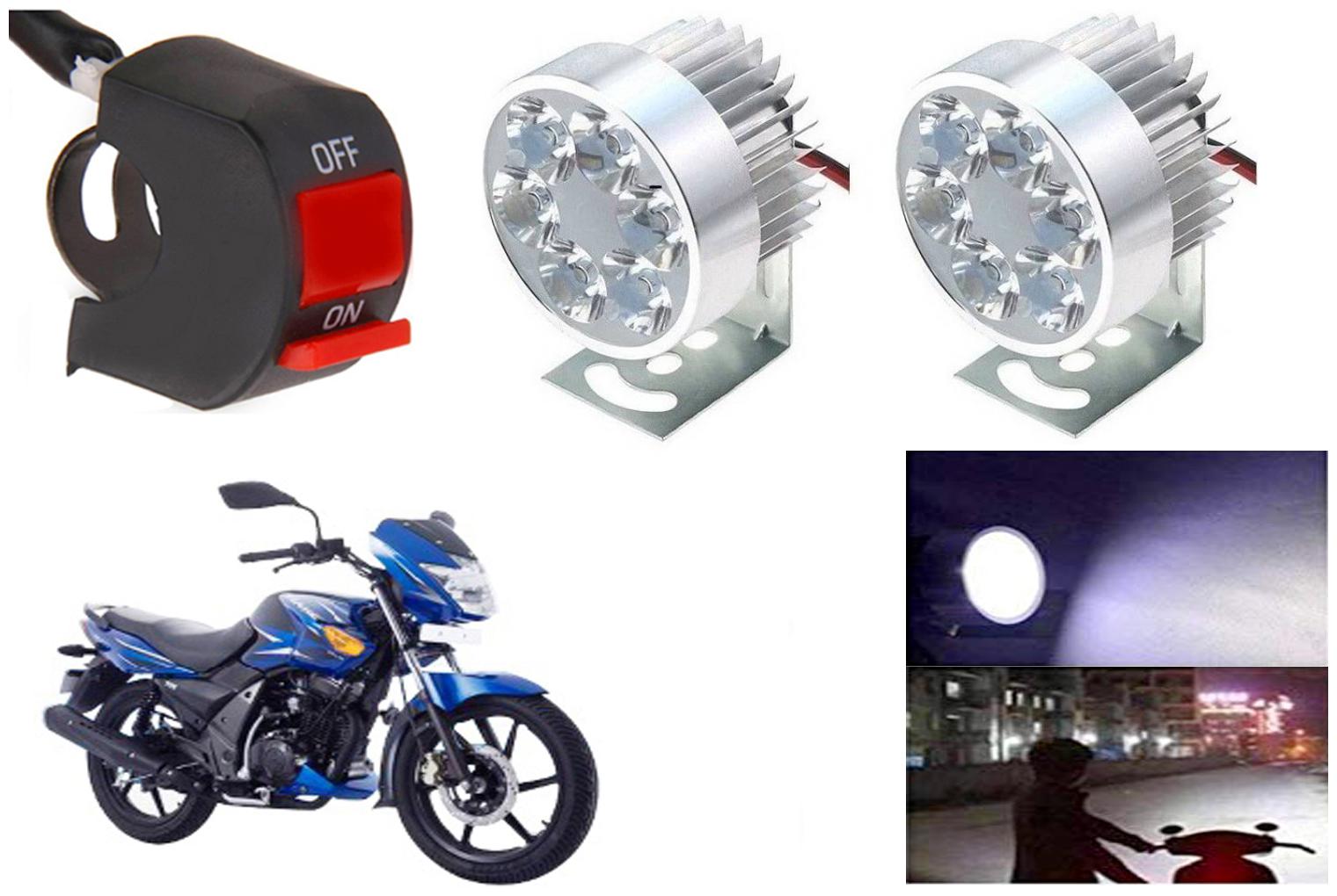 SHOP4U Waterproof 6 LED Fog Light Head Lamp for TVS Flame (Set of 2 Silver Free On Off Switch)
SHOP4U Waterproof 6 LED Fog Light Head Lamp for TVS Flame (Set of 2 Silver Free On Off Switch)