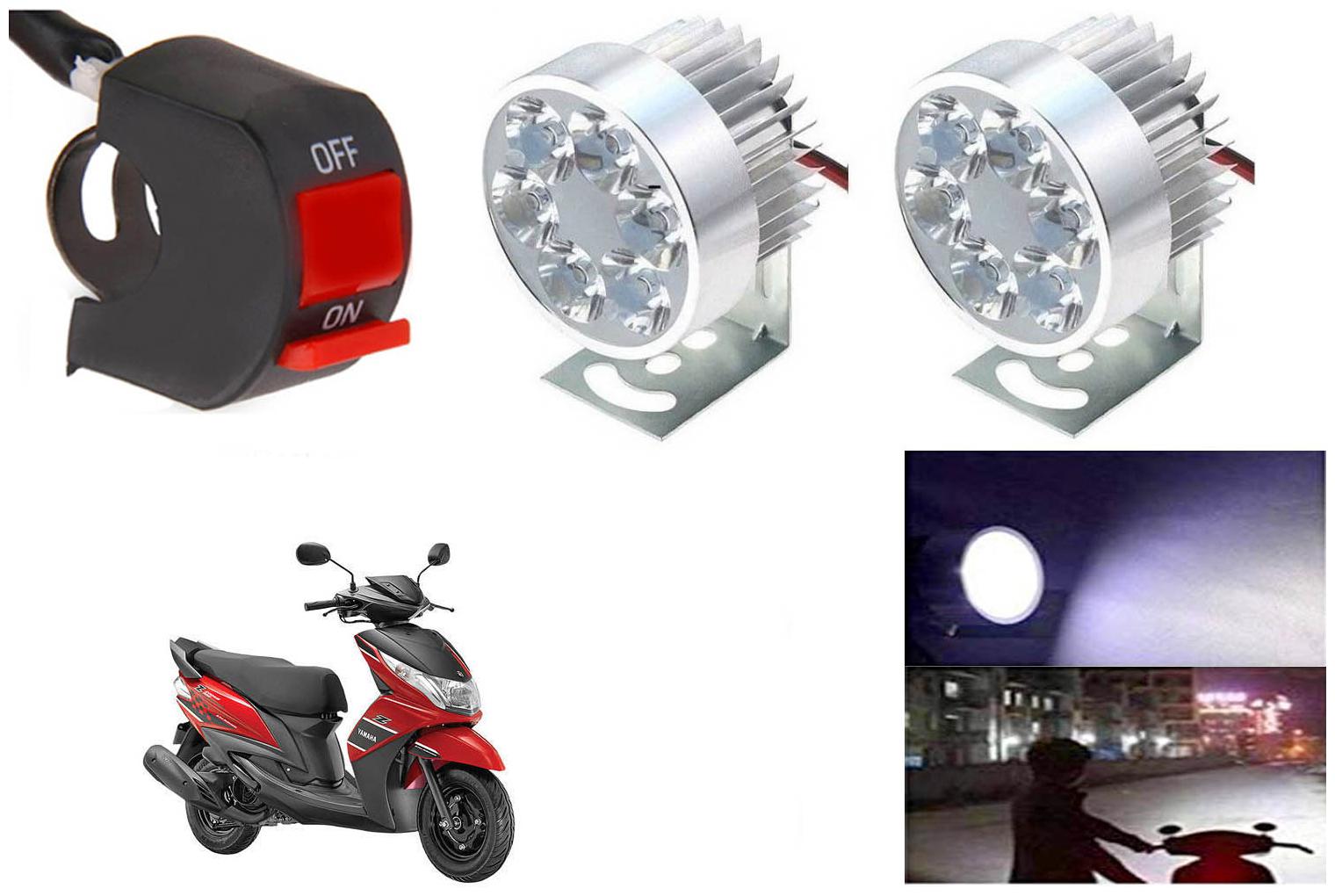 SHOP4U Waterproof 6 LED Fog Light Head Lamp for Yamaha Ray Z (Set of 2 Silver Free On Off Switch)
SHOP4U Waterproof 6 LED Fog Light Head Lamp for Yamaha Ray Z (Set of 2 Silver Free On Off Switch)
