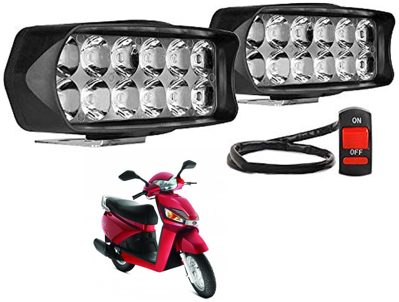 SHOP4U Waterproof 12 LED Fog Light Head Lamp for Mahindra Gusto ( Set of 2 Free On Off Switch)
SHOP4U Waterproof 12 LED Fog Light Head Lamp for Mahindra Gusto ( Set of 2 Free On Off Switch)